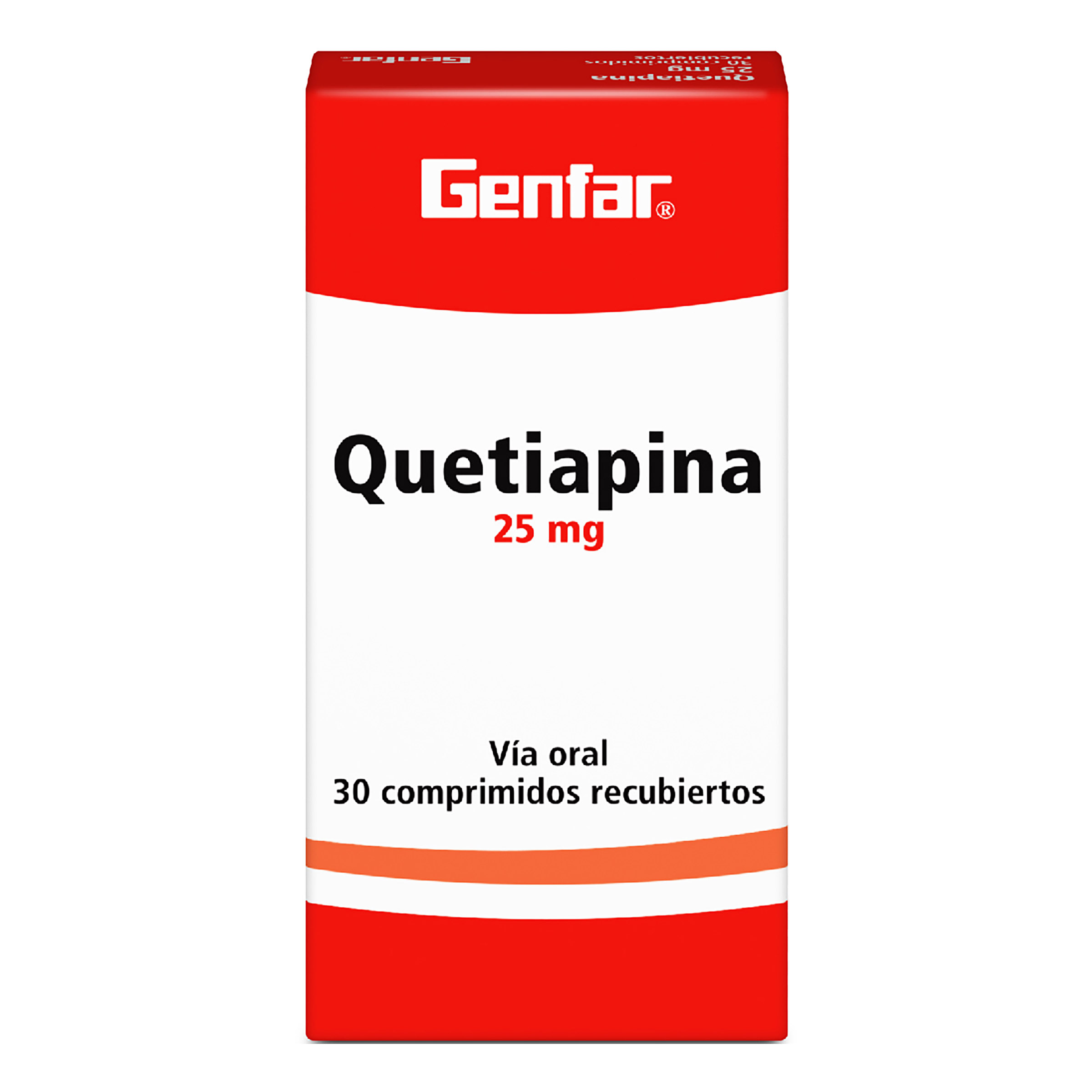 Quetiapina 25 mg – 30 tabletas Genfar