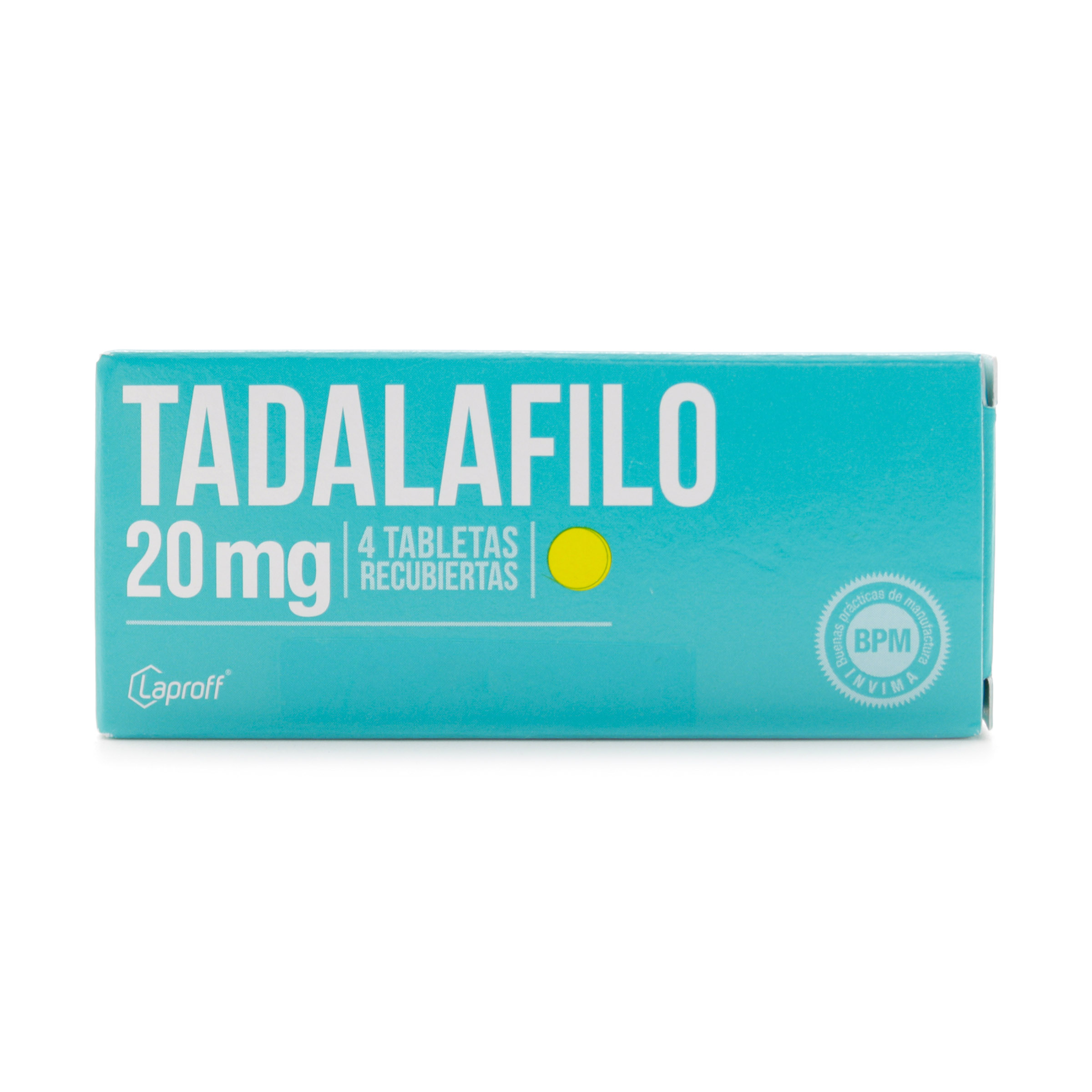 Tadalafilo 20 mg - 4 tabletas LP