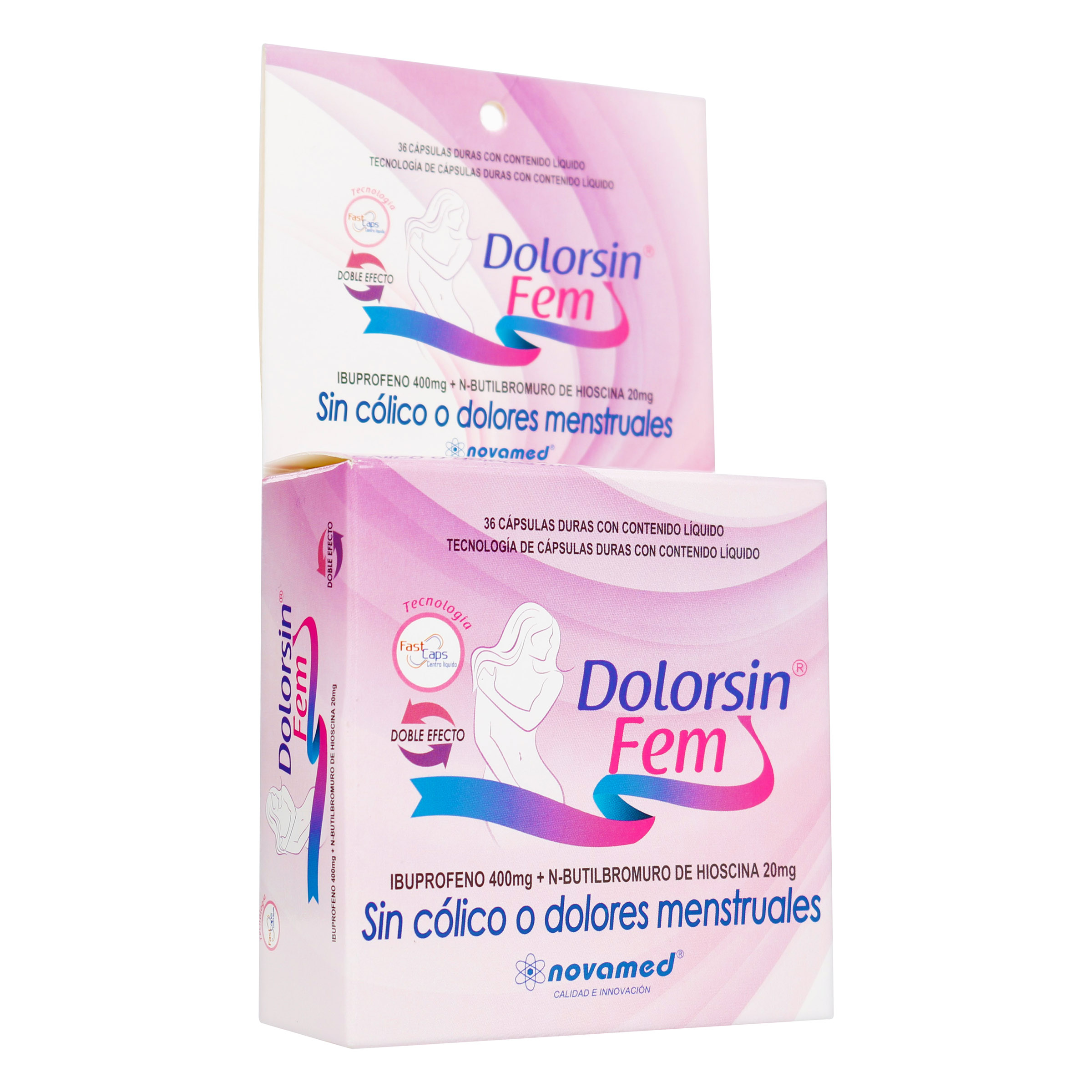 DOLORSIN FEM 36 cápsulas | Hioscina e Ibuprofeno