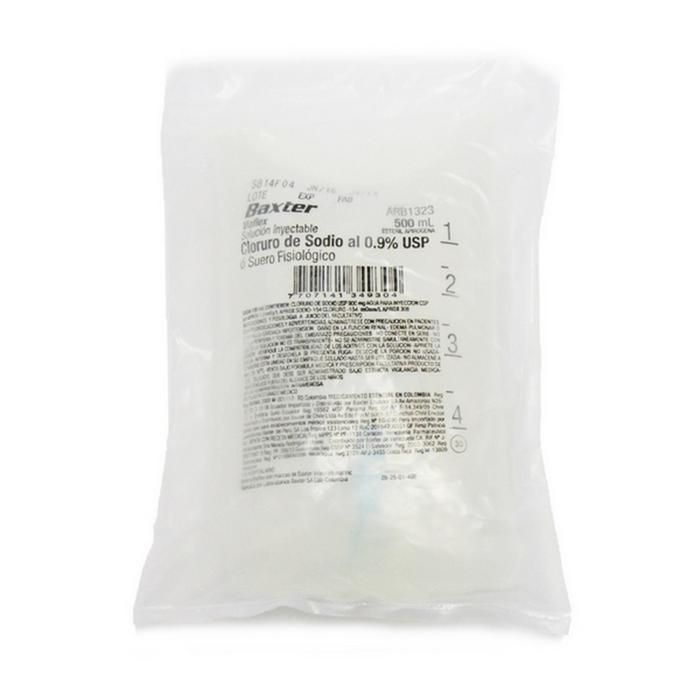Suero fisiológico cloruro de sodio 500 ml – Baxter