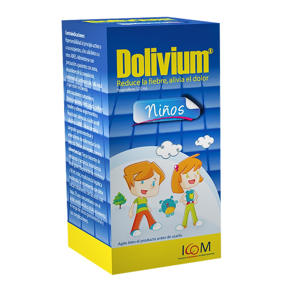 Dolivium Ibuprofeno suspensión 100 mg/5 mL 120 mL