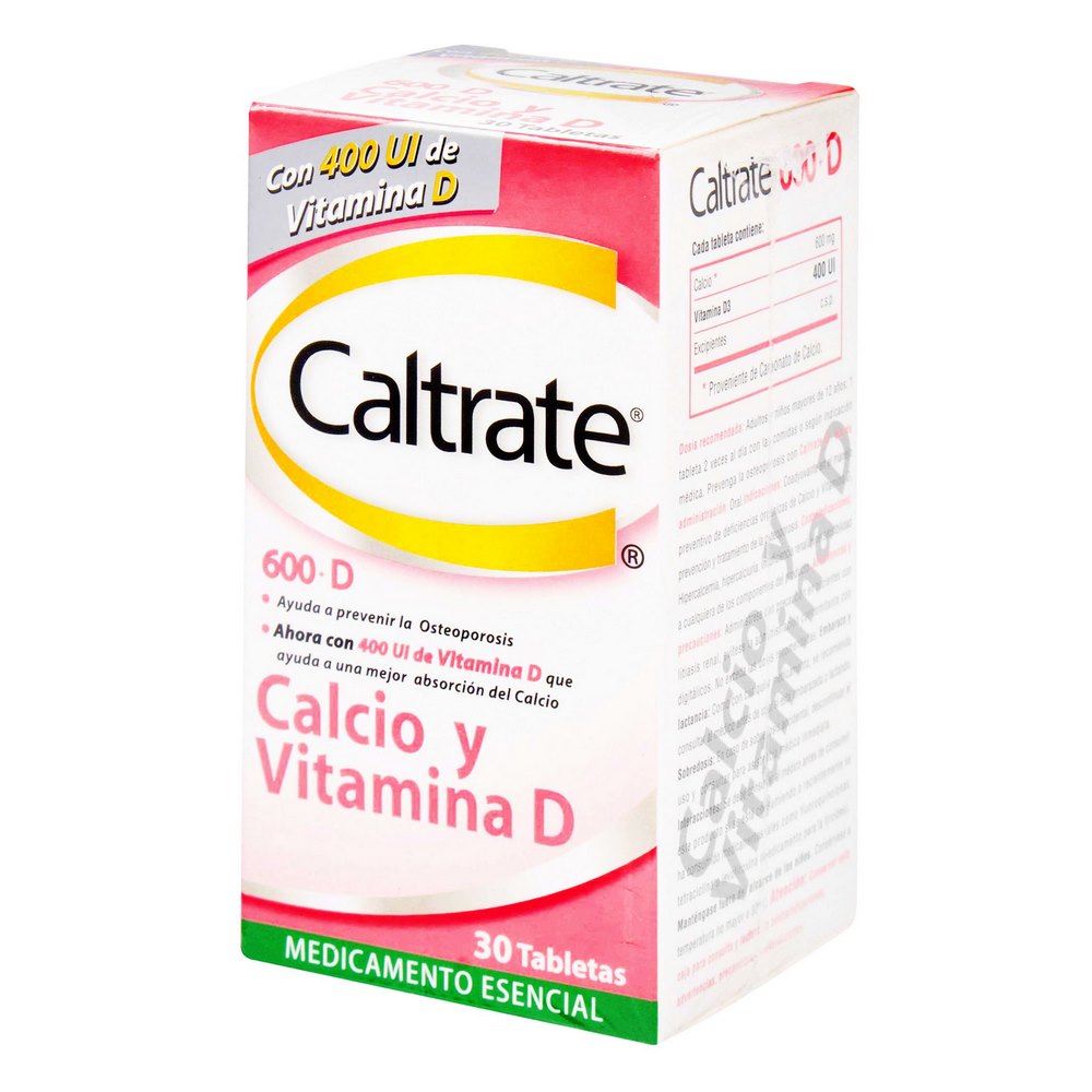 CALTRATE D 600 mg/400 UI - 30 tabletas