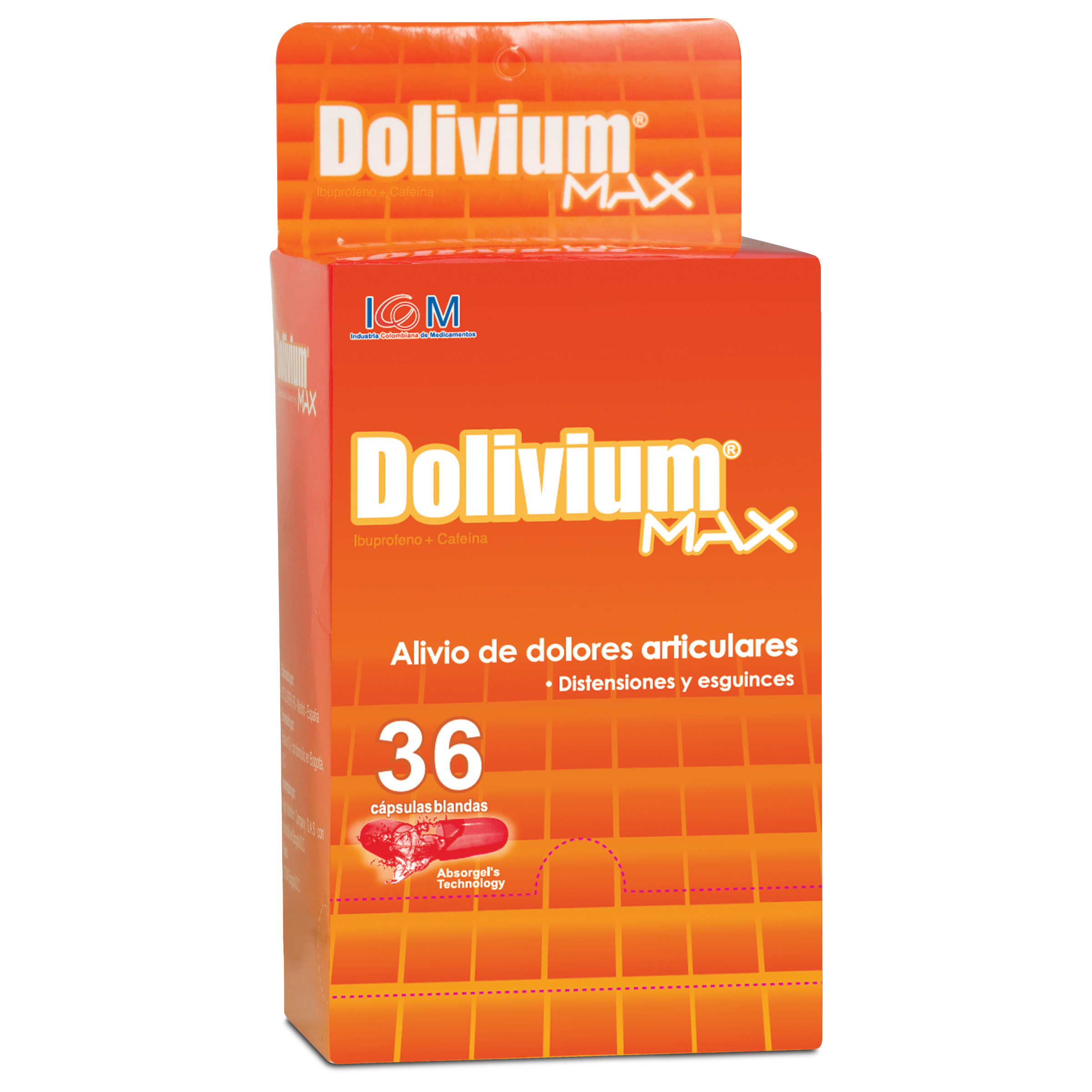 Dolivium Max 200/30 – 36 cápsIBUPROFENO con cafeína