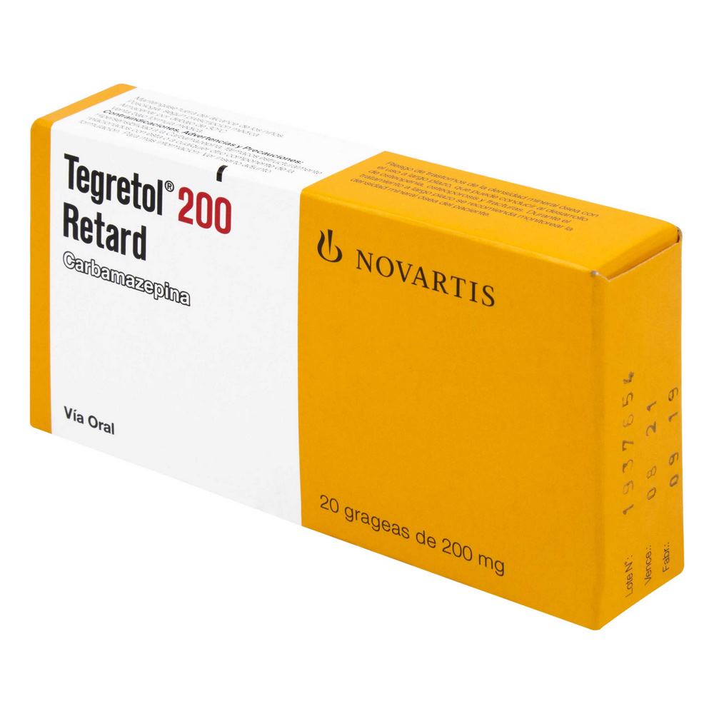 Tegretol RET. 200 mg – 20 tabletas (Carba mazepina)