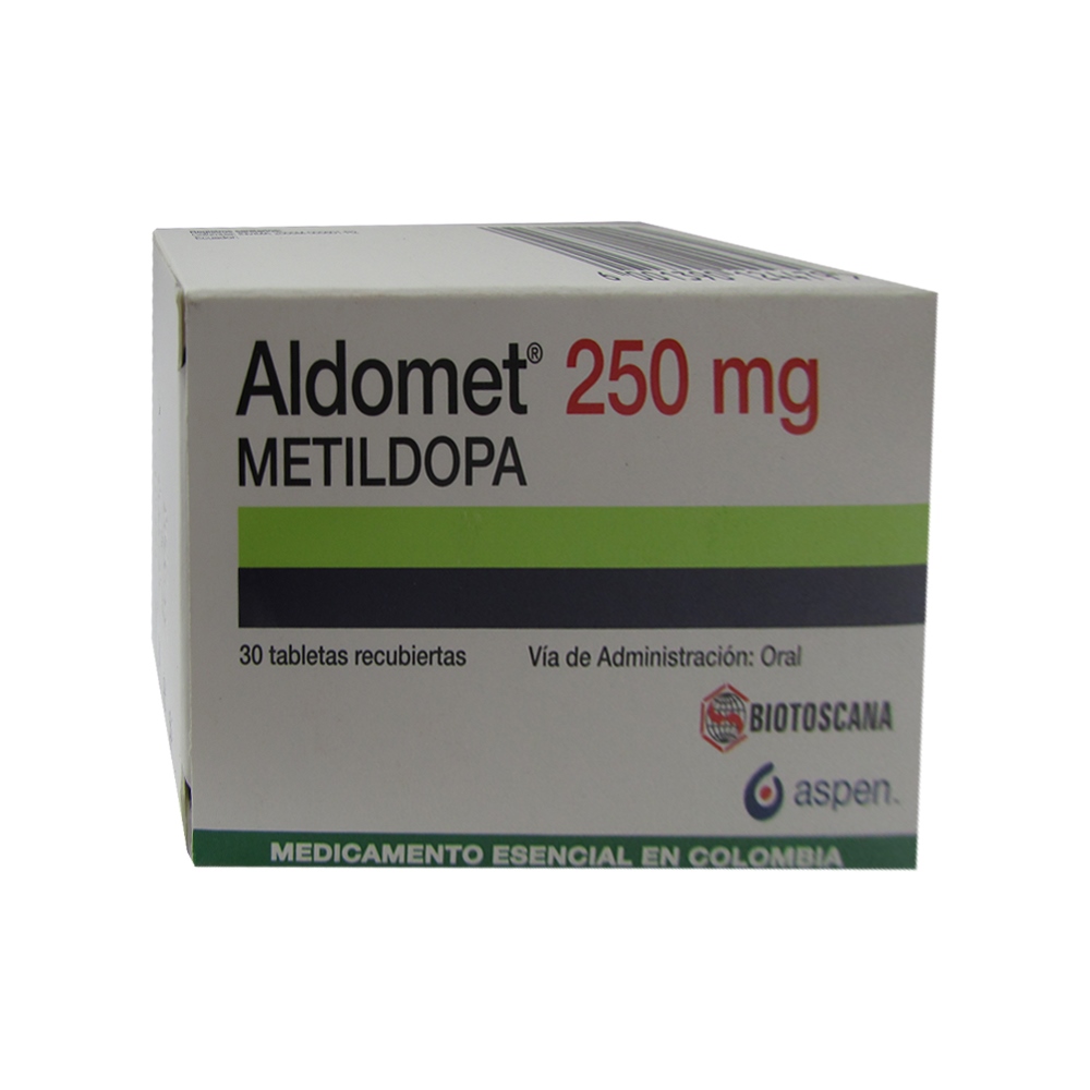 Aldomet 250 mg 30 tabletas – Metildopa | ASPEN COLOMBIANA SAS