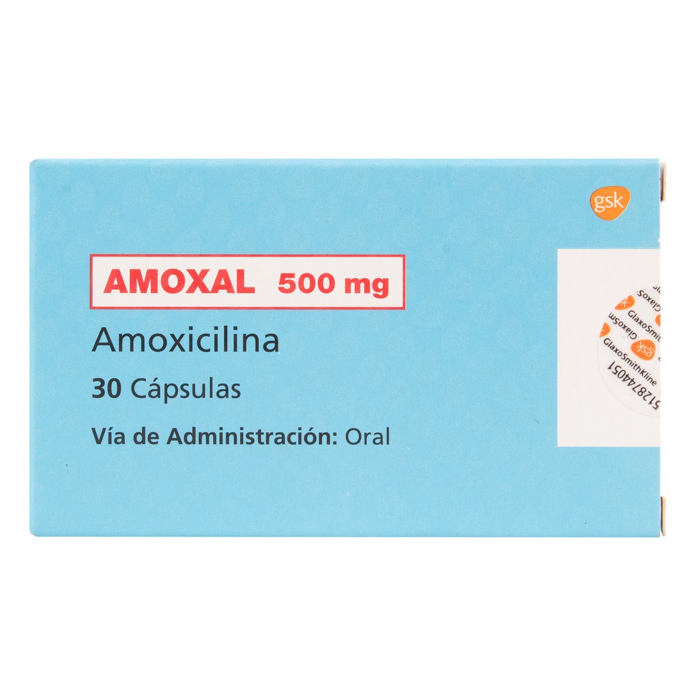 Amoxal 500 mg – 30 cápsulas – GLAXO