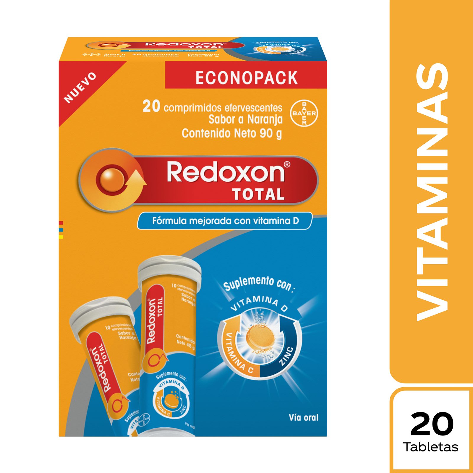 Redoxon Total Vitamina C 20 tabletas – Econopack