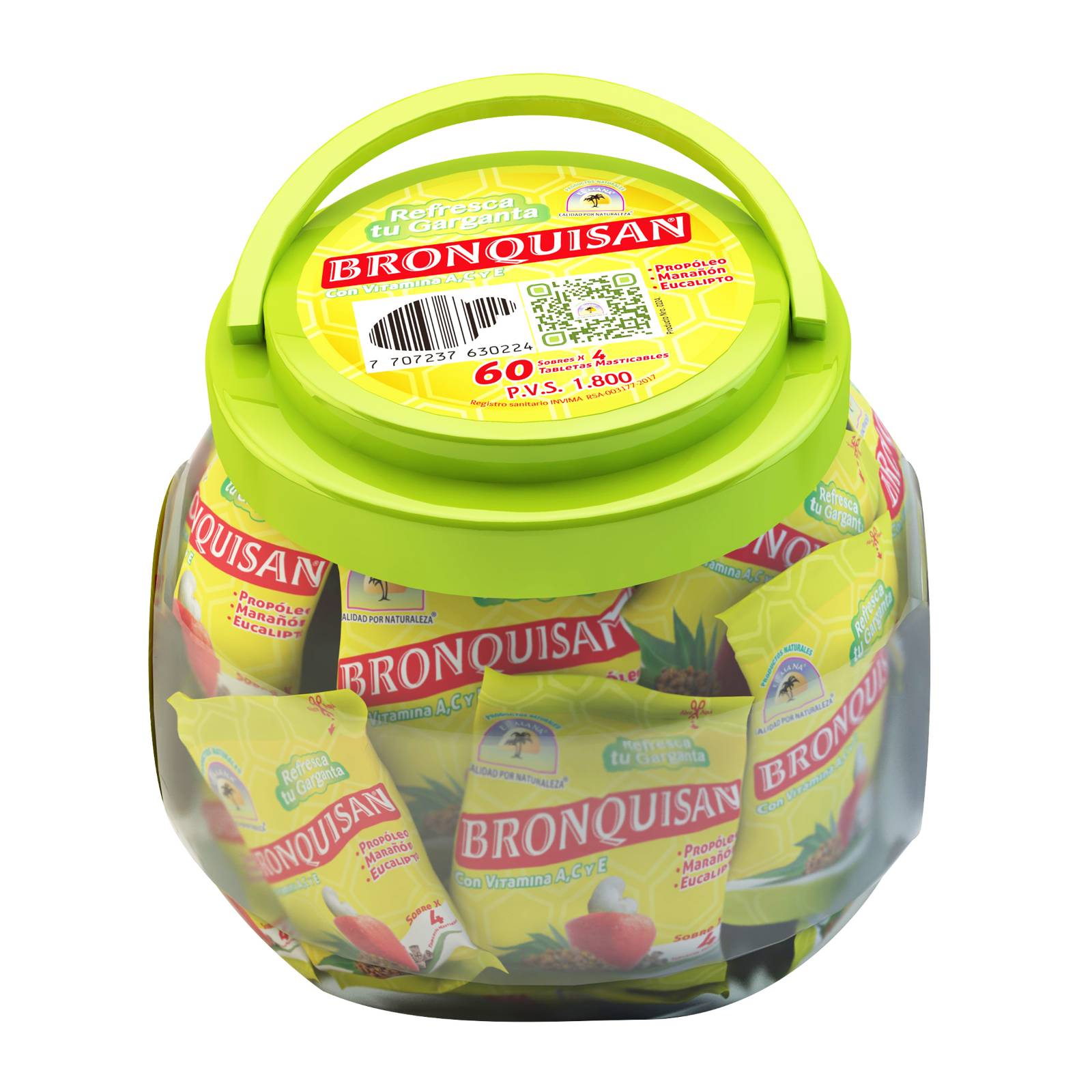 Bronquisan Bombonera 60 pastillas - Propóleo y Vitamina C