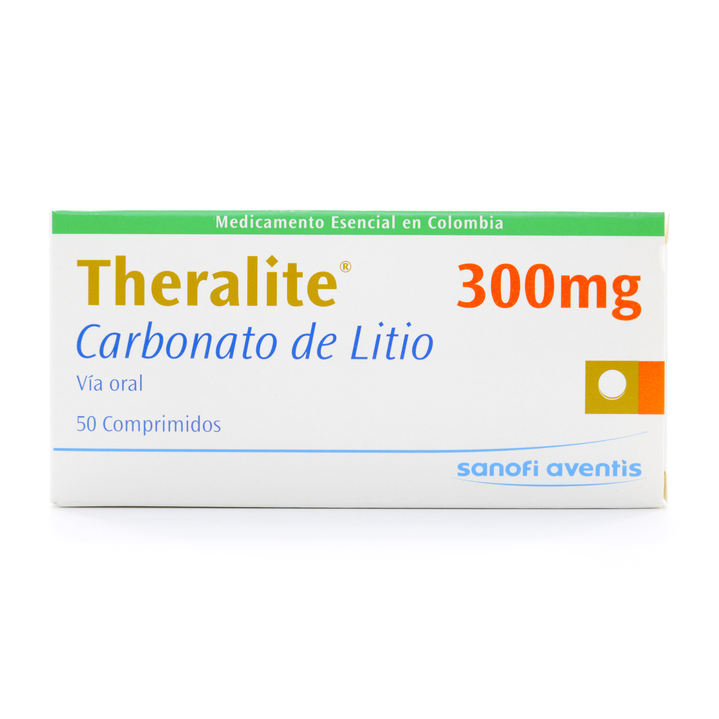 Theralite 300 mg – 50 comprimidos (carbonato de litio)