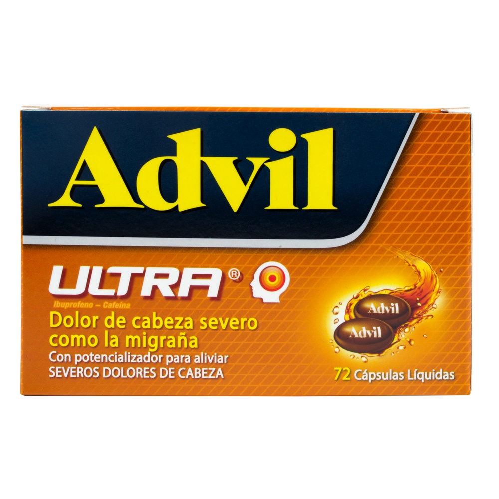 Advil Ultra 72 cápsulas – Ibuprofeno con cafeína