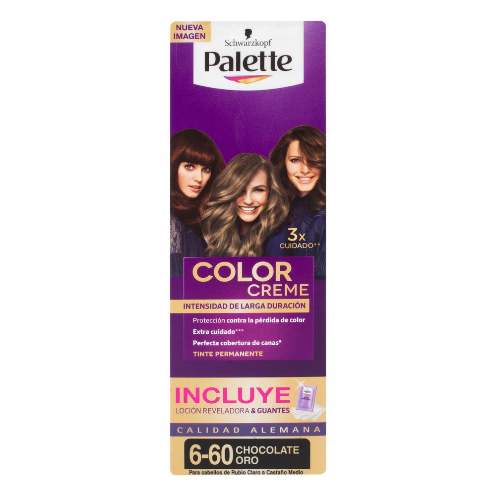 Palette Color Crema 6-60 – Tinte para cabello en tubo con oxidante