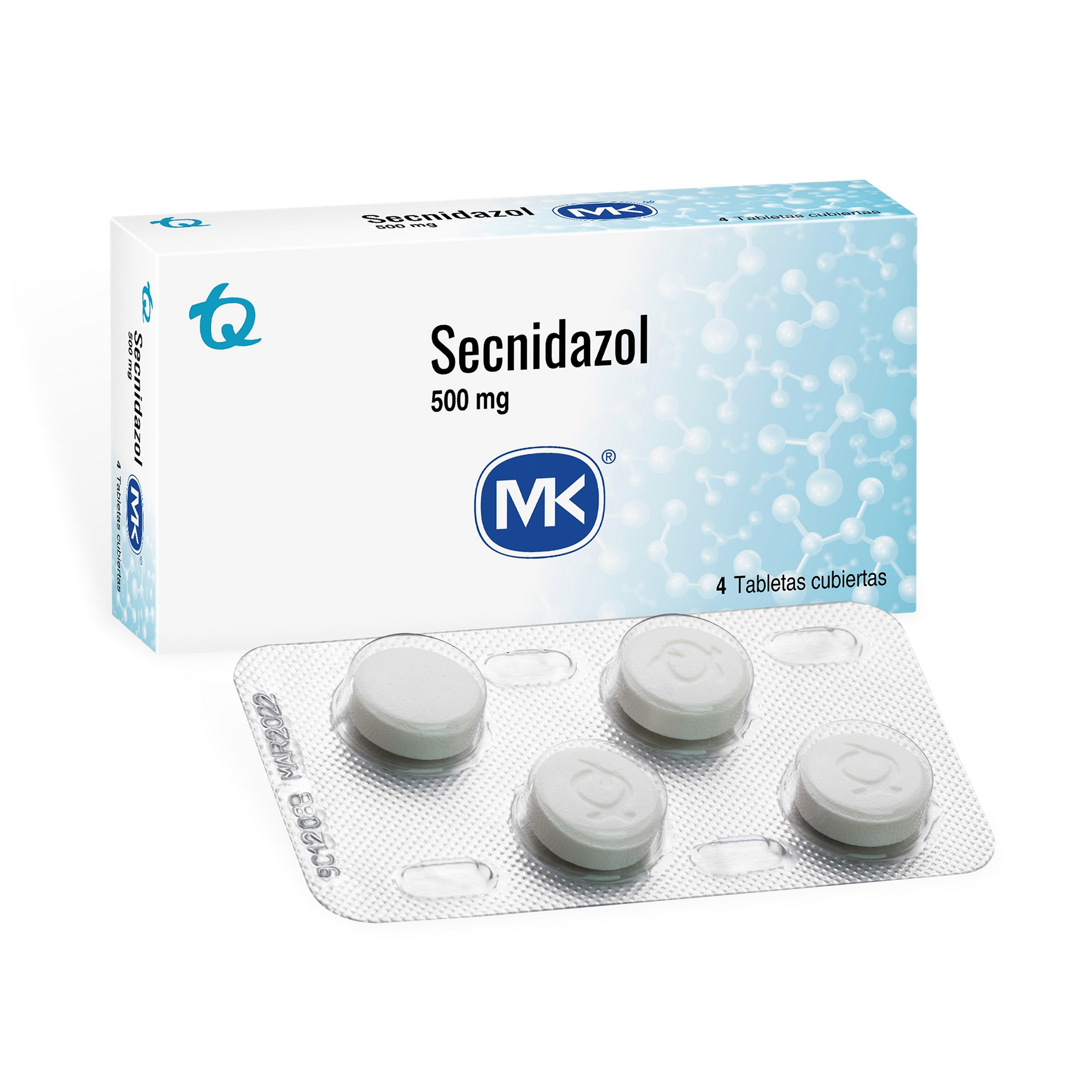 Secnidazol 500 mg 4 Tabletas MK Secnidazol