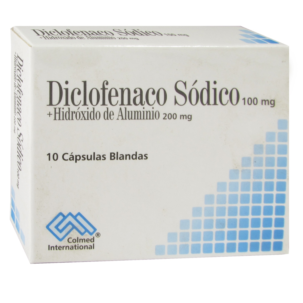 Diclofenaco sodico 100 mg + aluminio – 10 cápsulas