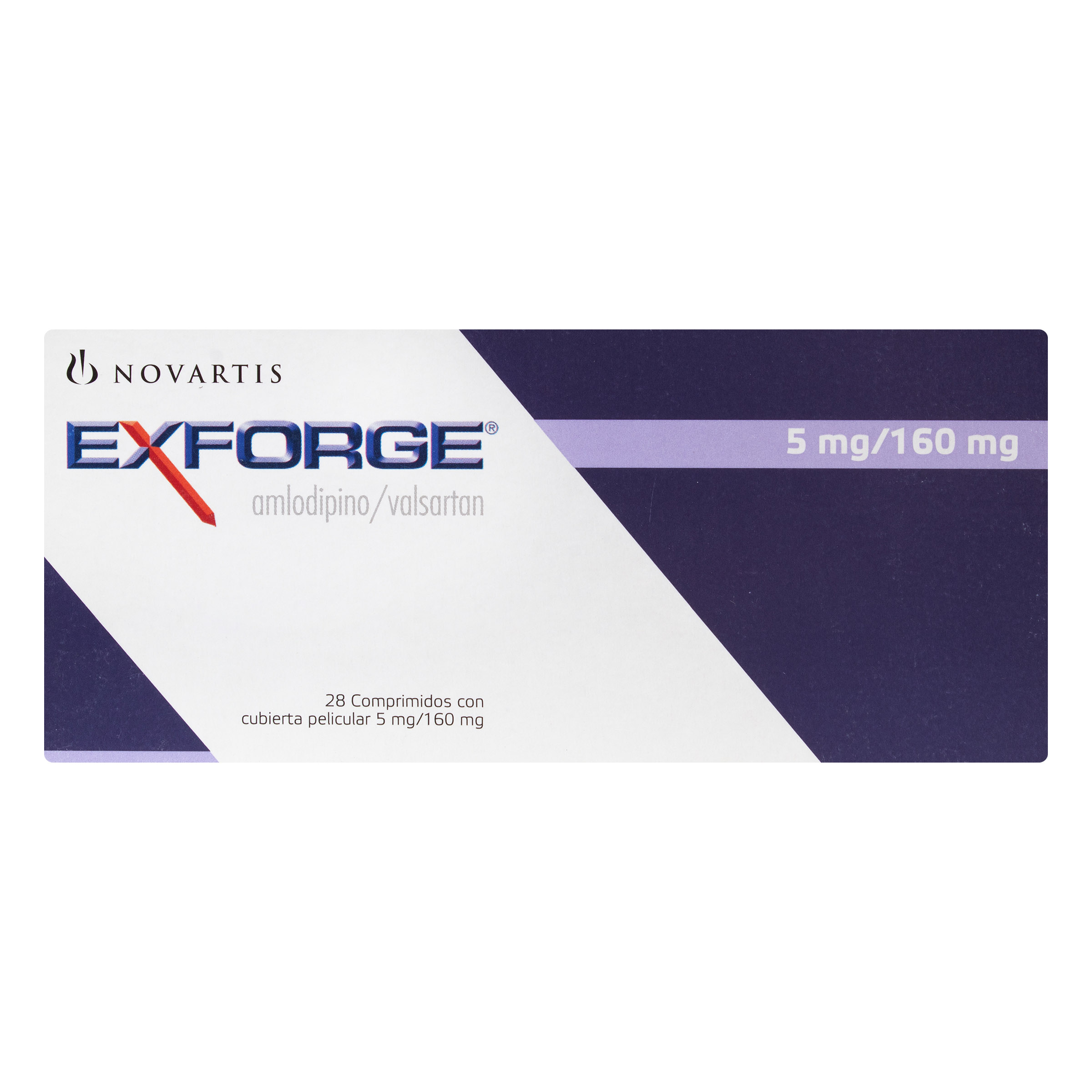 Exforge 5/160 mg – 28 tabletas (amlodipino/valsartán)