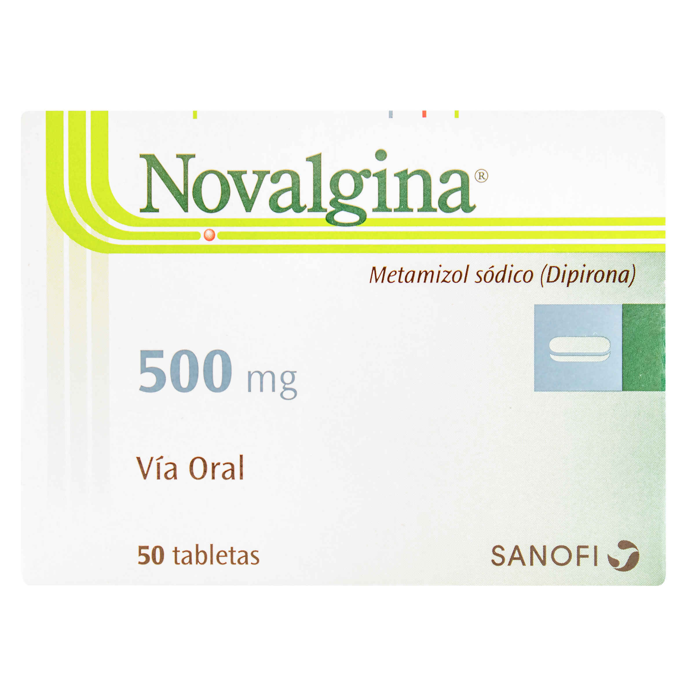 Novalgina 500 mg – Dipirona 50 tabletas