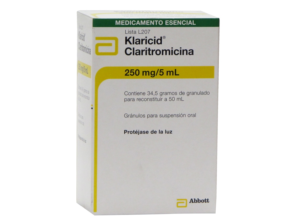 Klaricid 250 mg Suspensión 50 ml – Claritromicina