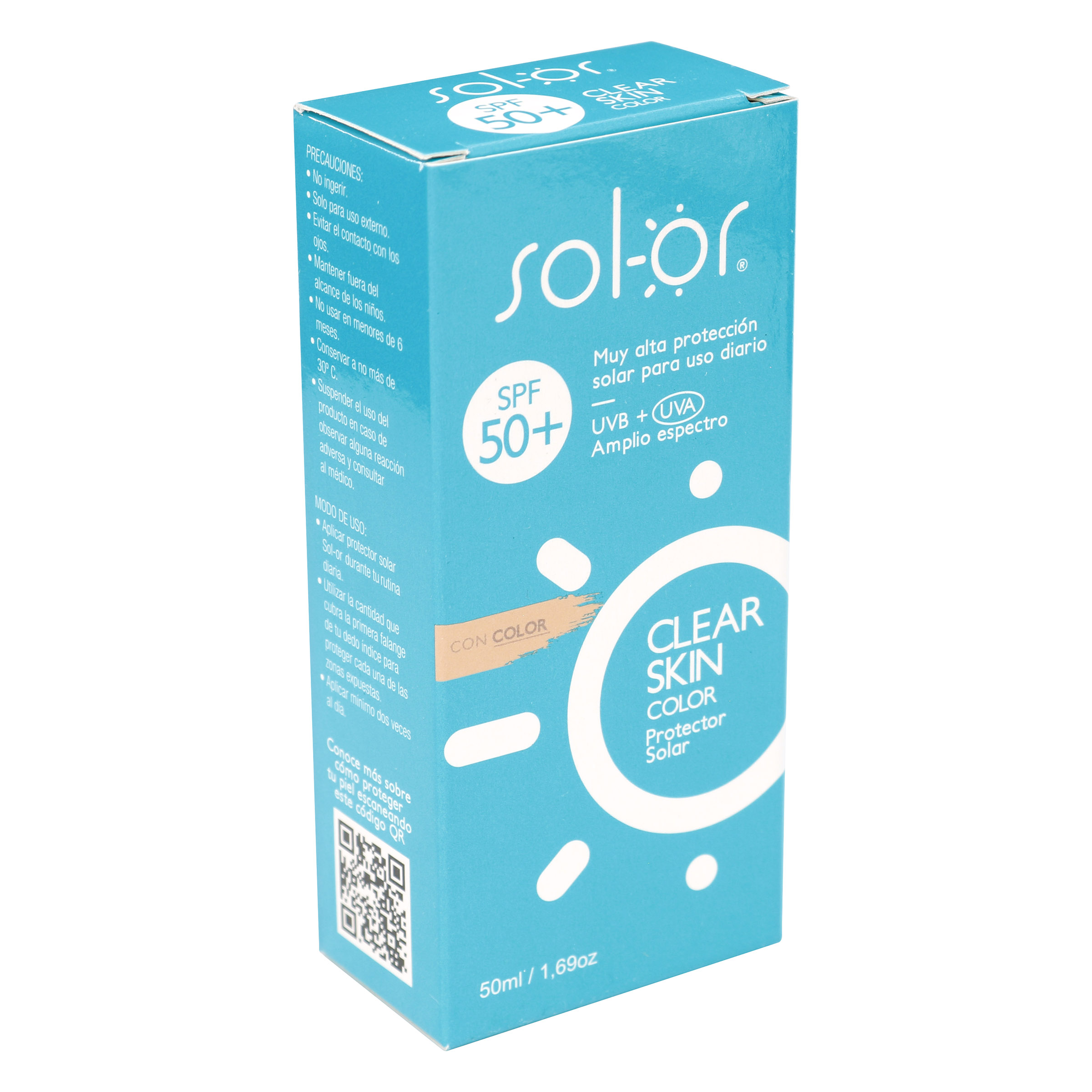 Protector solar SPF50+ color claro 50 ml – Quifar