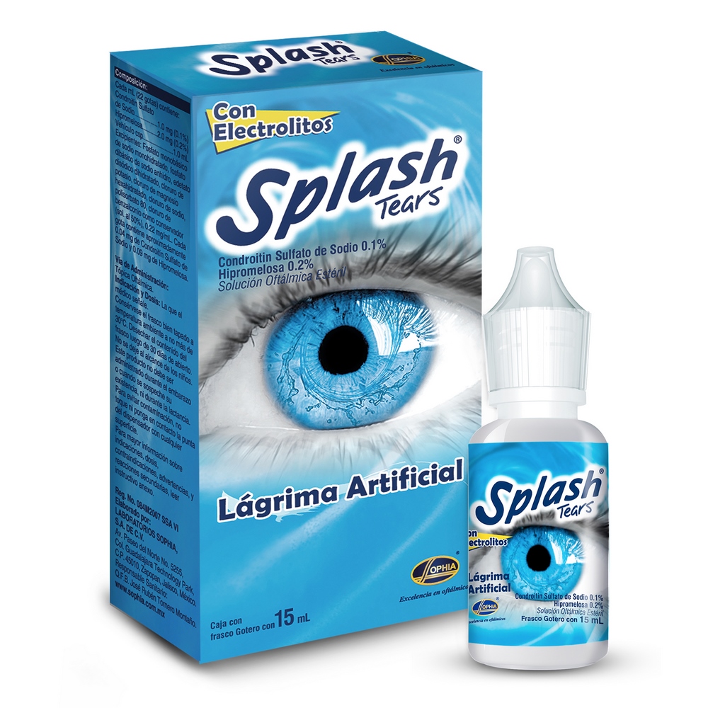 SPLASHTEARS 15 ml - ácido condroitín sulfúrico + hipromelosa | LAB.SOPHIA COLOMBIA