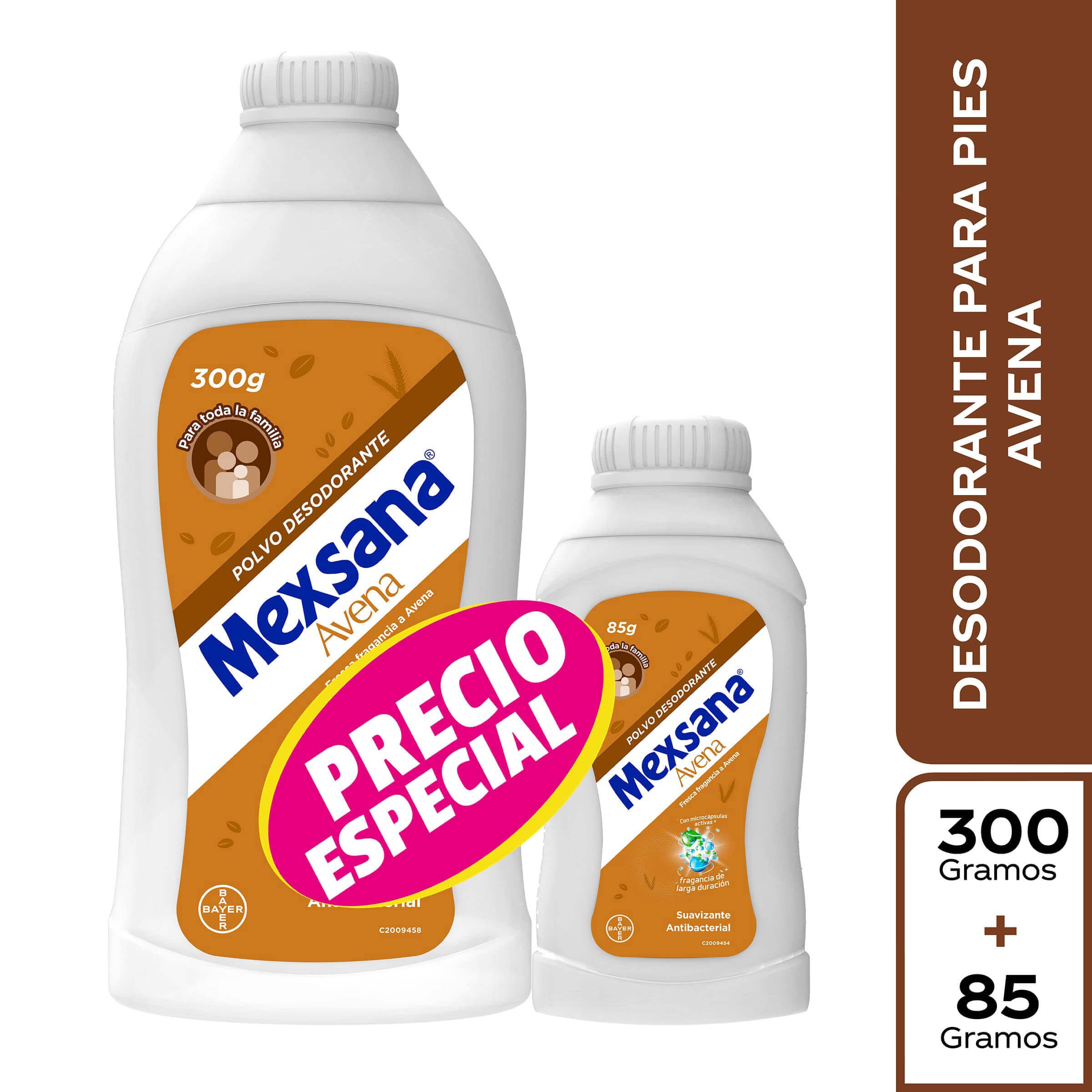 Mexsana Avena 300 g + Talco 85 g – Pack de Talcos