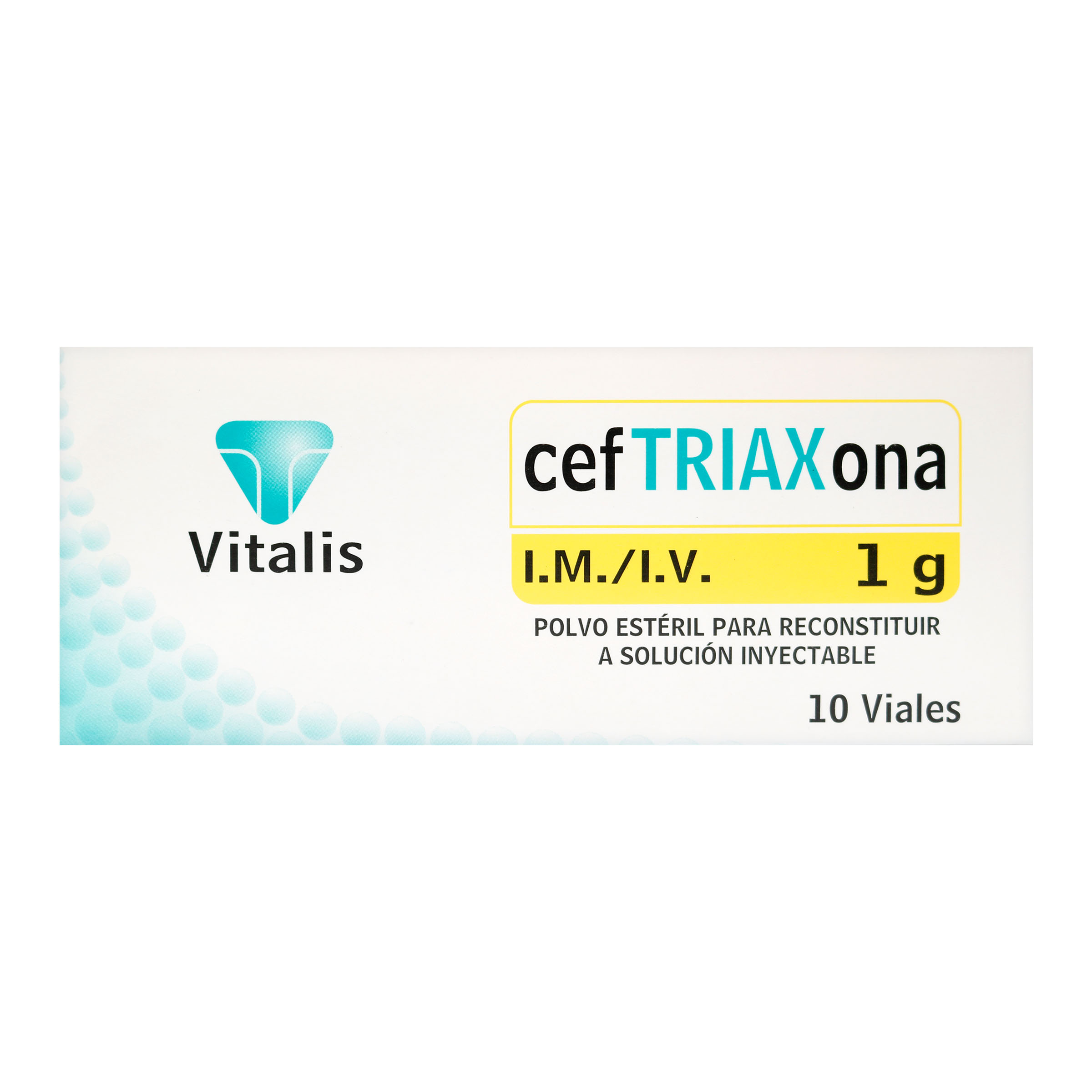 Ceftriaxona 1 g - 10 ampollas (Vitalis)