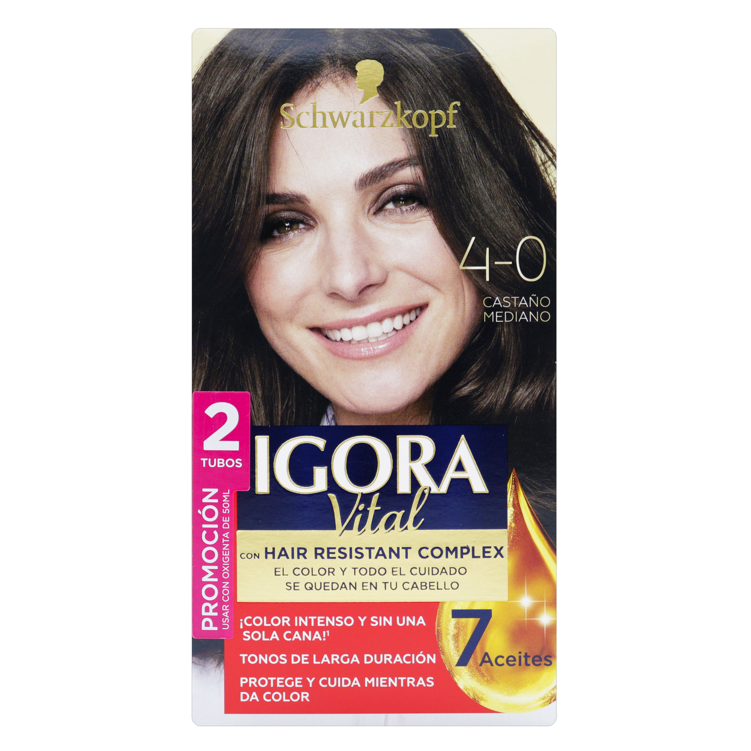 Igora Vital Kit 4-0 – Tintes Cast Medio (2 Tubos)
