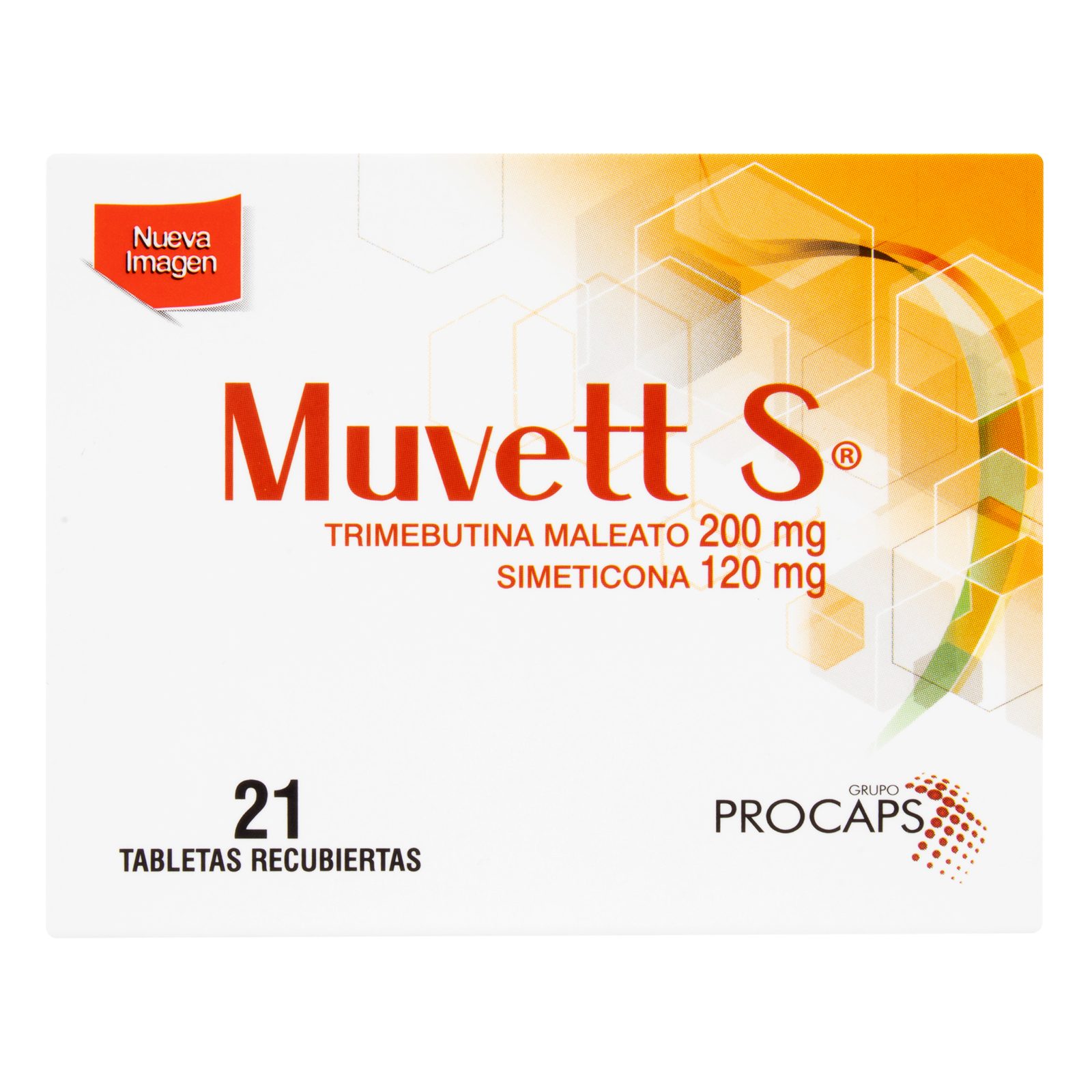 MUVETT S 200/120 mg – 21 comprimidos (Trimebutina + Simeticona)