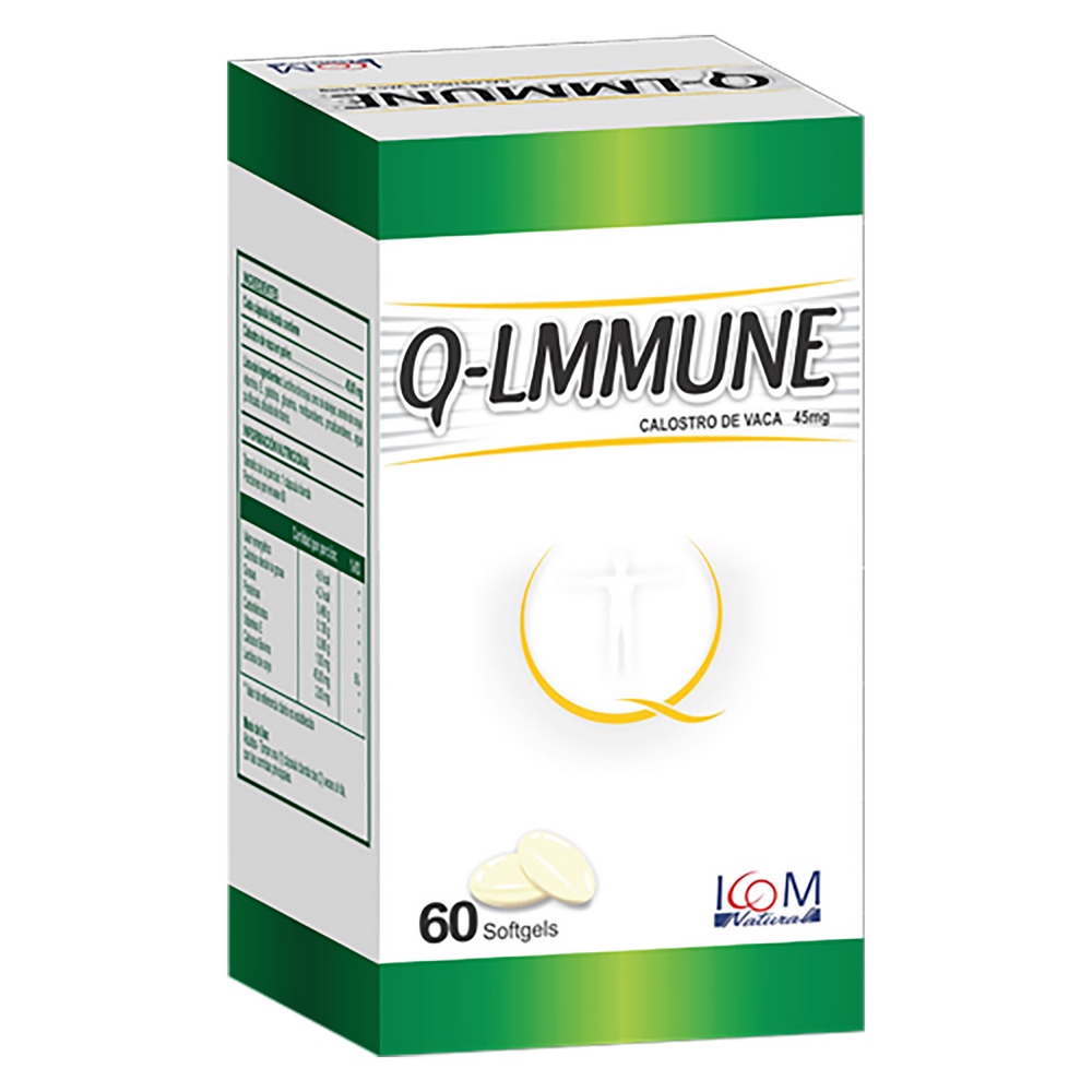 Q-LMMUNE CALOSTRO – 60 cápsulas, 45 mg por cápsula