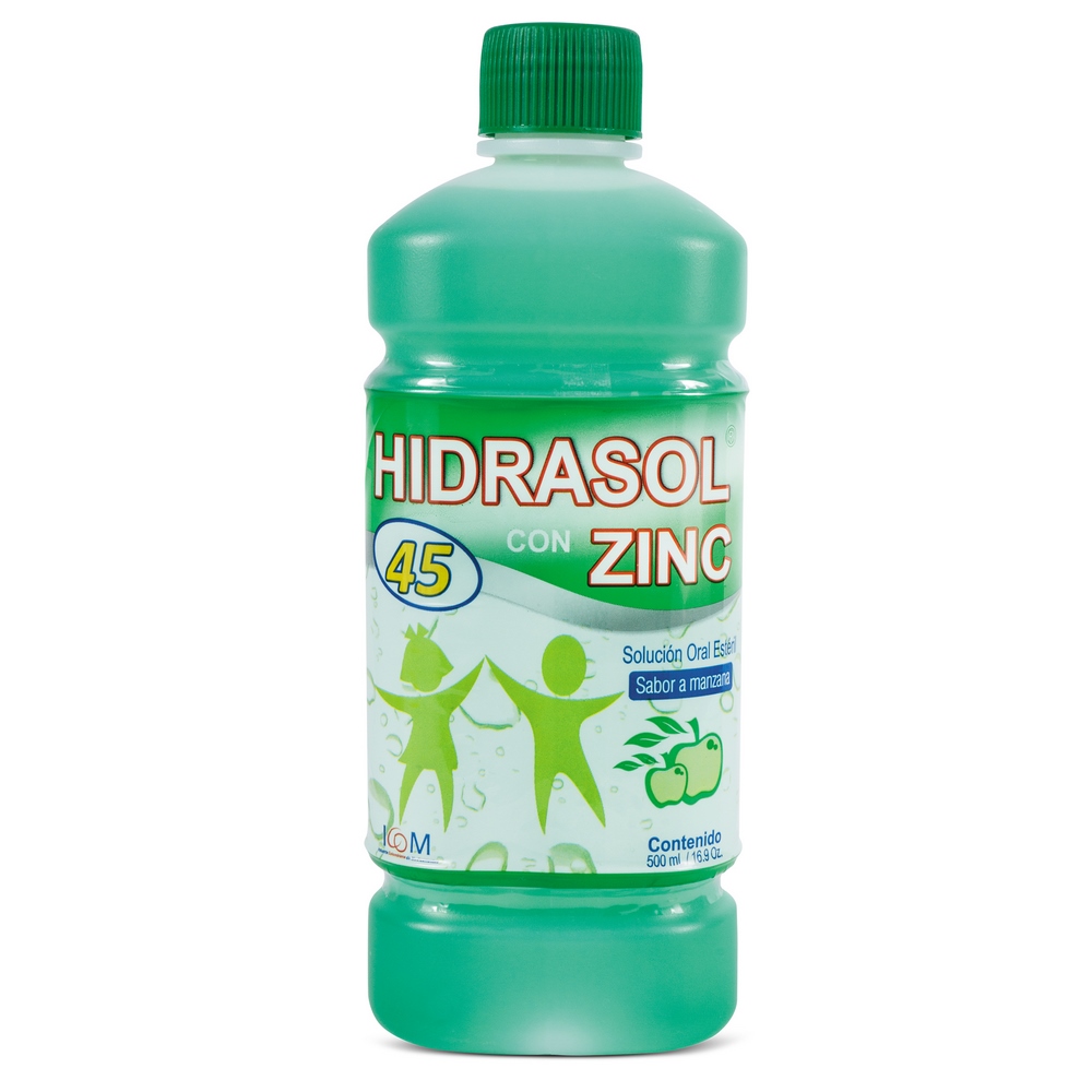 Hidrasol 45 Zinc – Solución oral manzana 500 ml