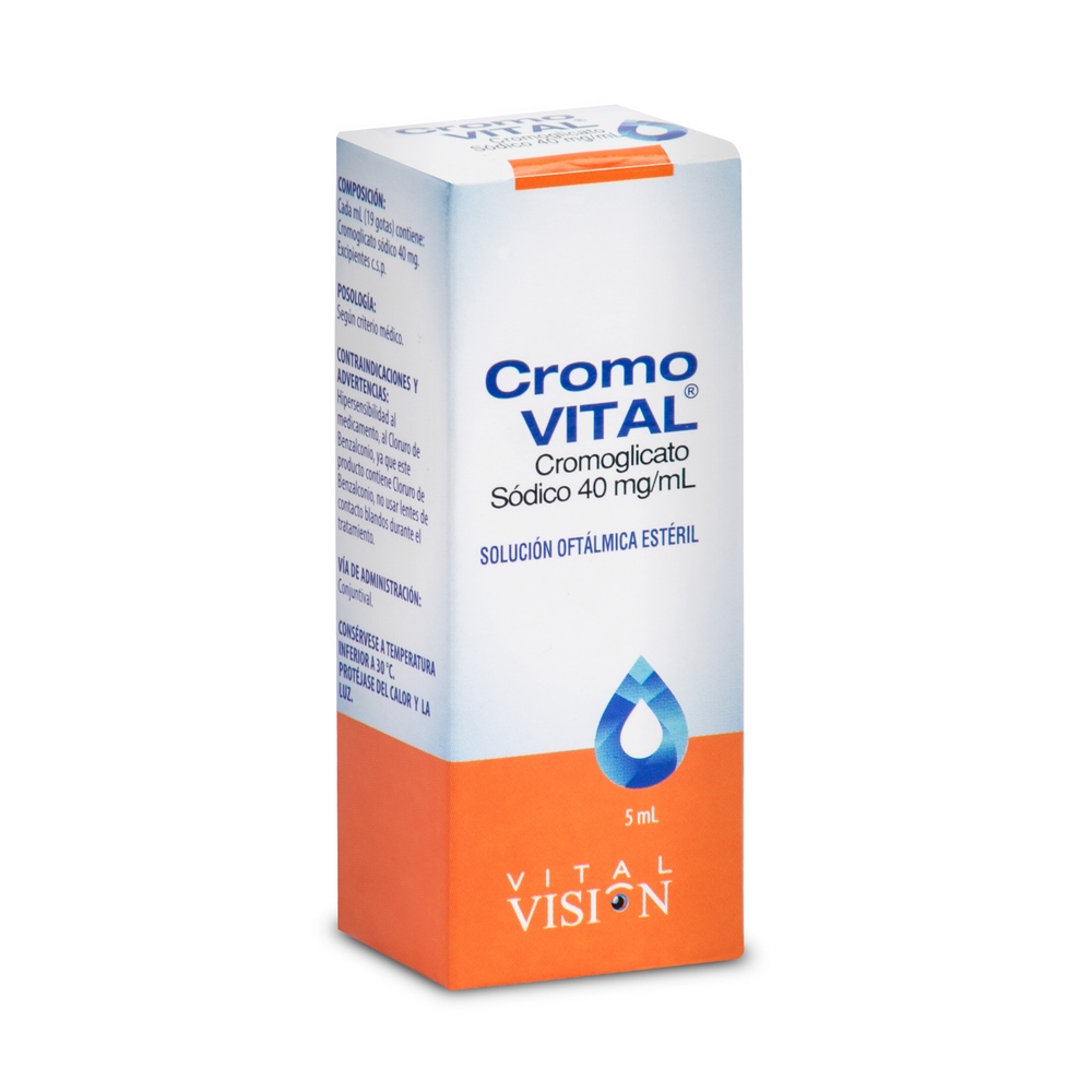 CROMOVITAL 4% OFTÁLMICO 5 mL – Cromoglicato de Sodio