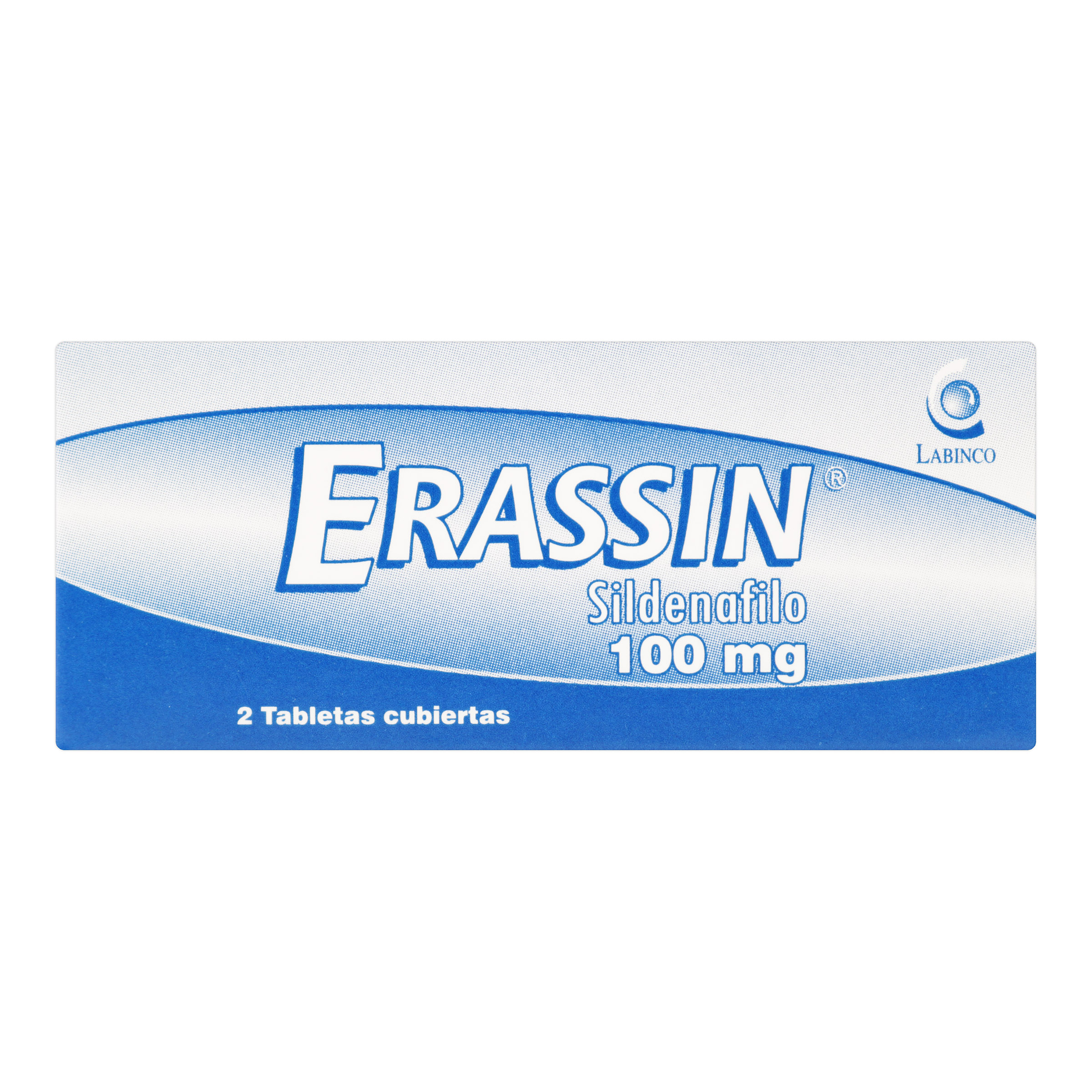 ERASSIN 100 mg – Sildenafil, 2 tabletas LABINCO