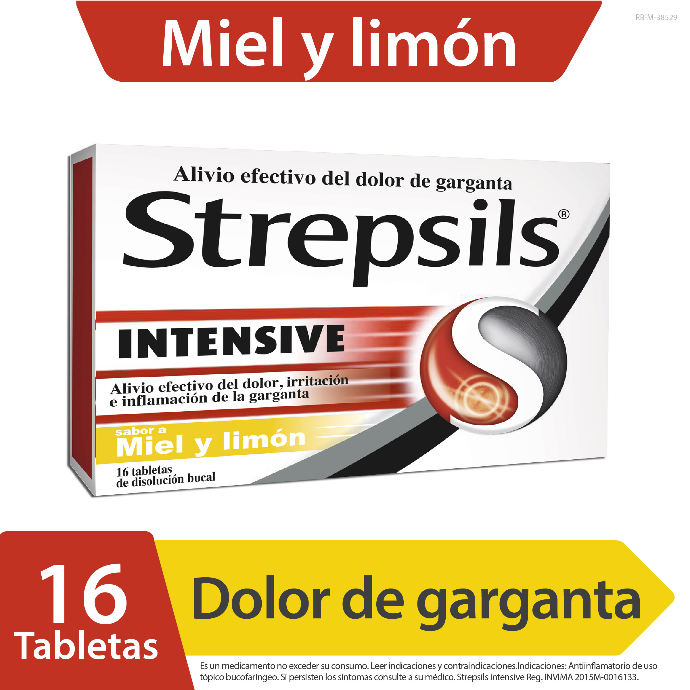 Strepsils Intensive 16 pastillas – Flurbiprofeno 8.75 mg