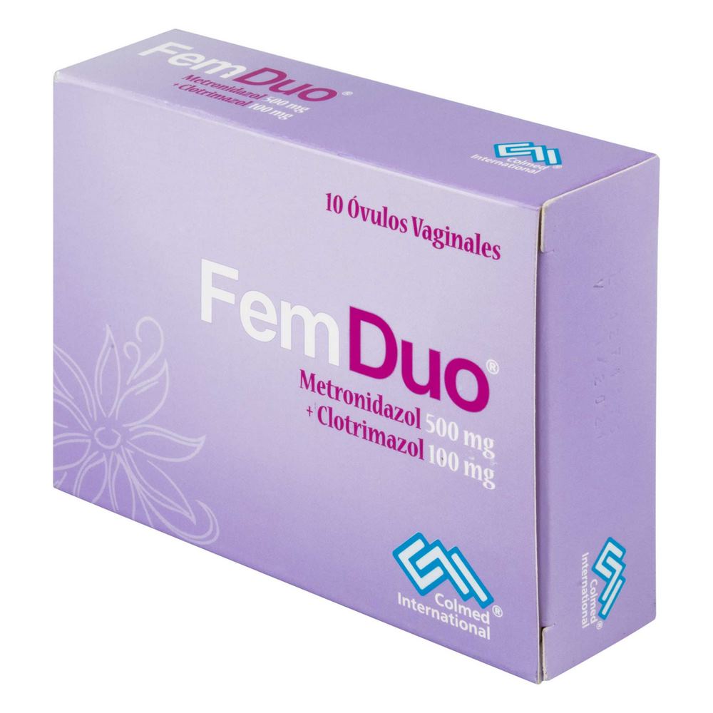 FEMDUO 500 mg ovulos vaginales (Metronidazol + Clotrimazol) – 10 unidades