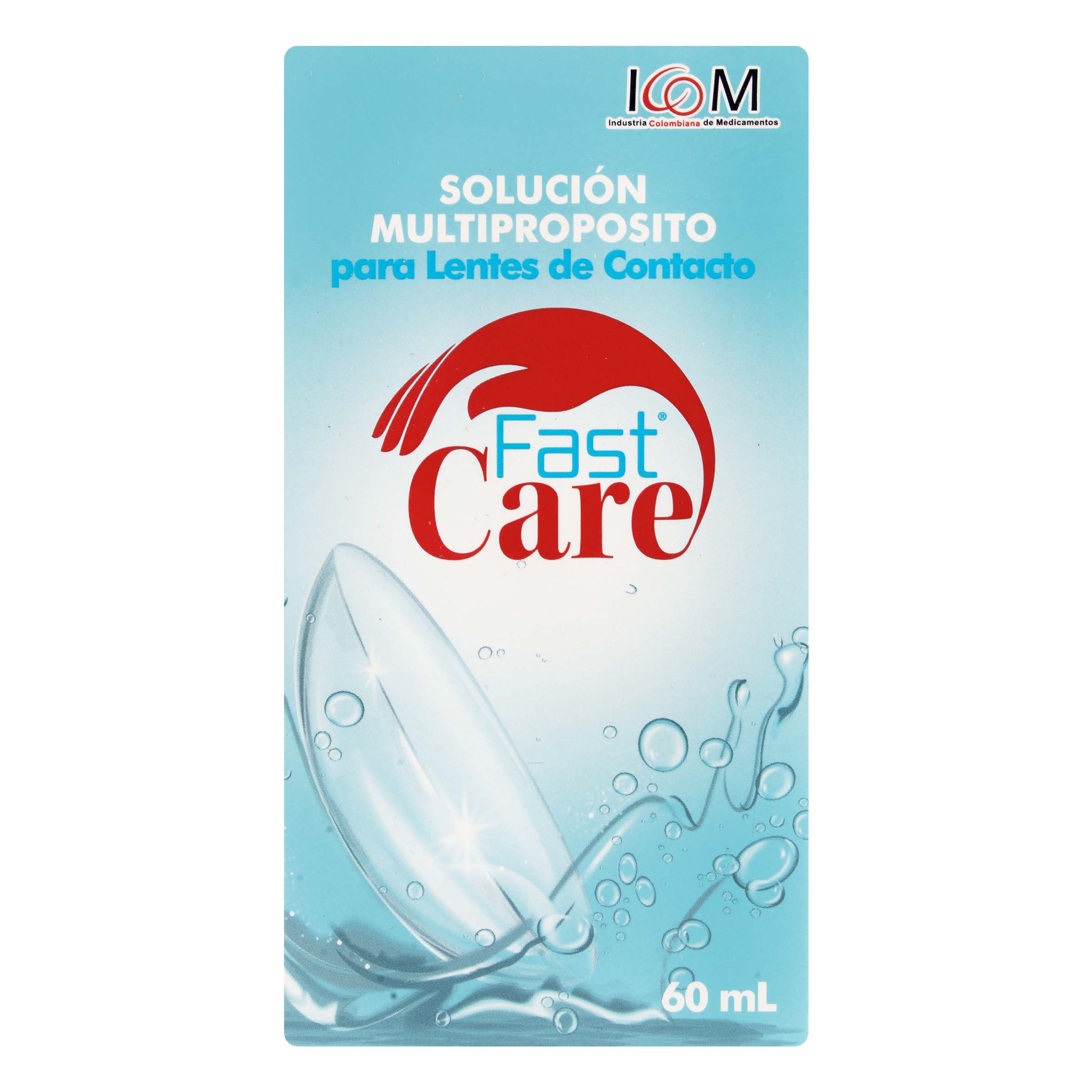 Solución multipropósito Fast Care 60 ml para lentes - ICOM