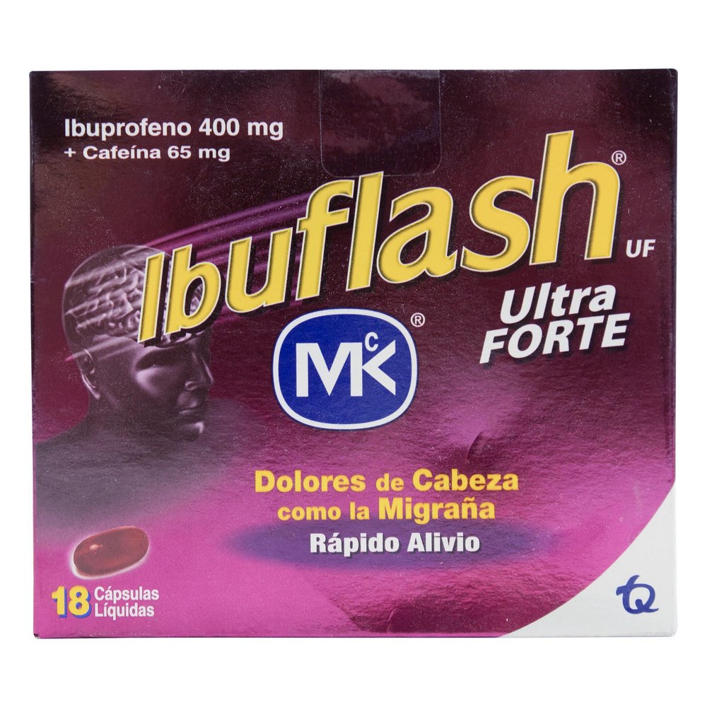 IBUFLASH ULTRA FORTE 18 CAPSULAS IBUPROFENO-CAFEINA