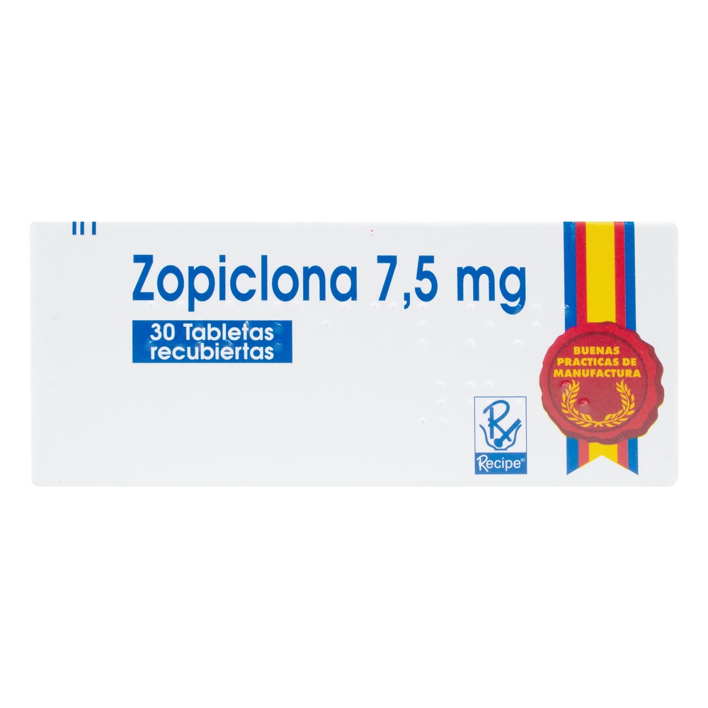 Zopiclona 7.5 mg 30 tabletas receta Bussie