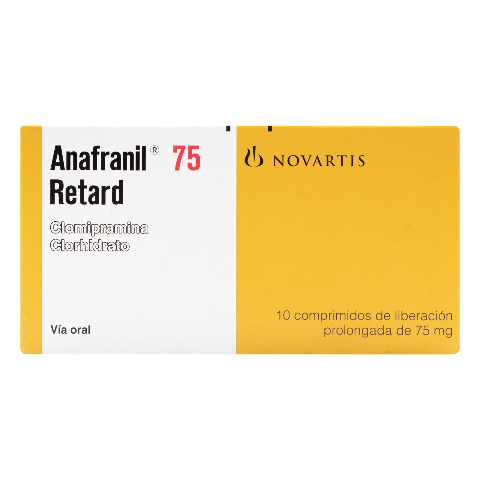 ANAFRANIL 75 mg - 10 grageas retard