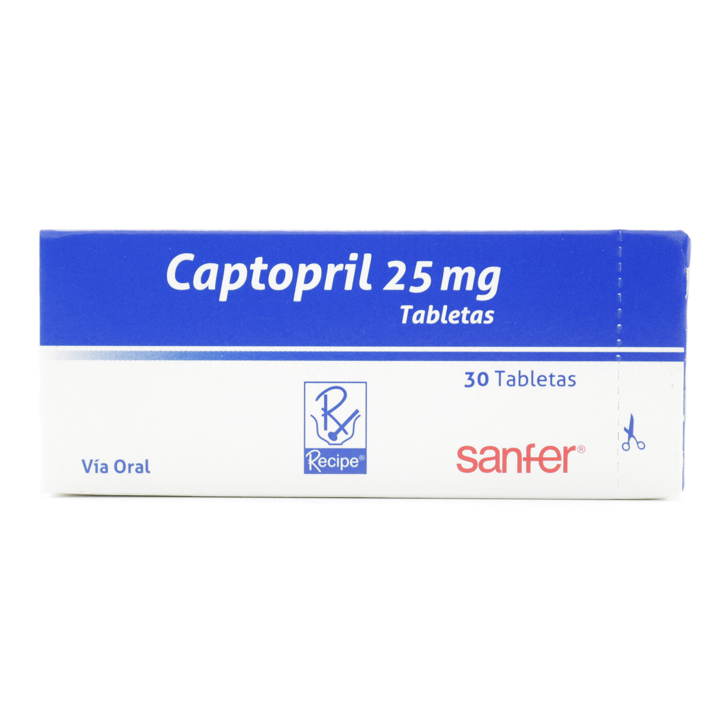 Captopril 25 mg – 30 tabletas (RC Captopril) – BUSSIE S.A.