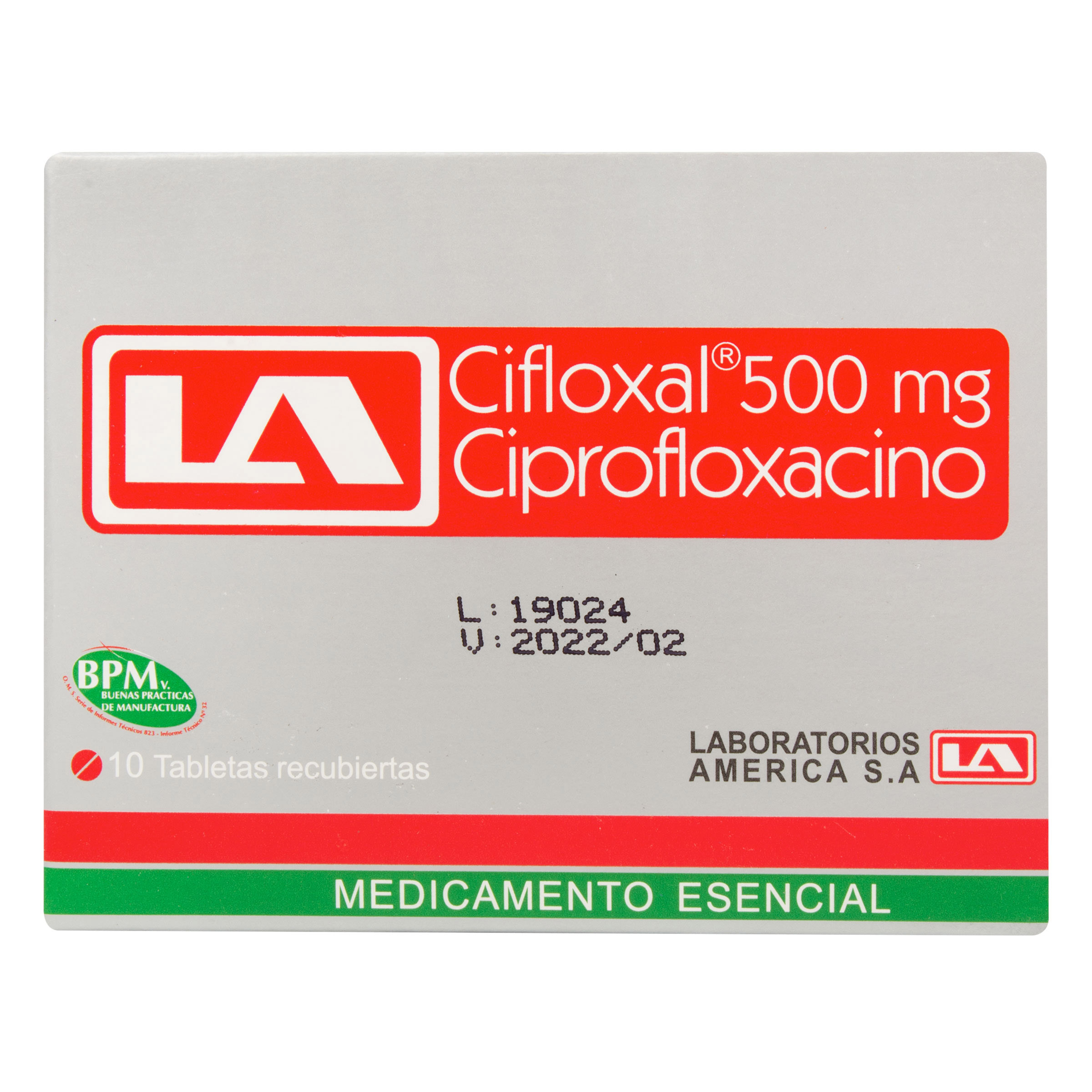 Cifloxal 500 mg – 10 tabletas (ciprofloxacina)
