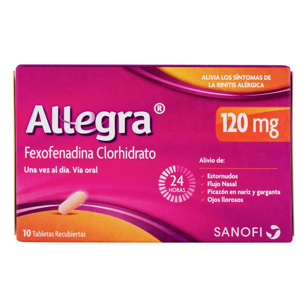 Allegra 120 mg - Fexofenadina, 10 comprimidos