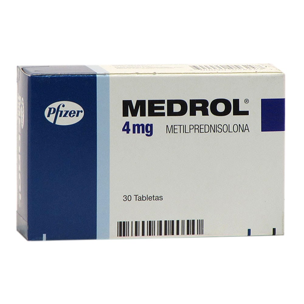 Medrol 4 mg – Methylprednisolona, 30 tabletas