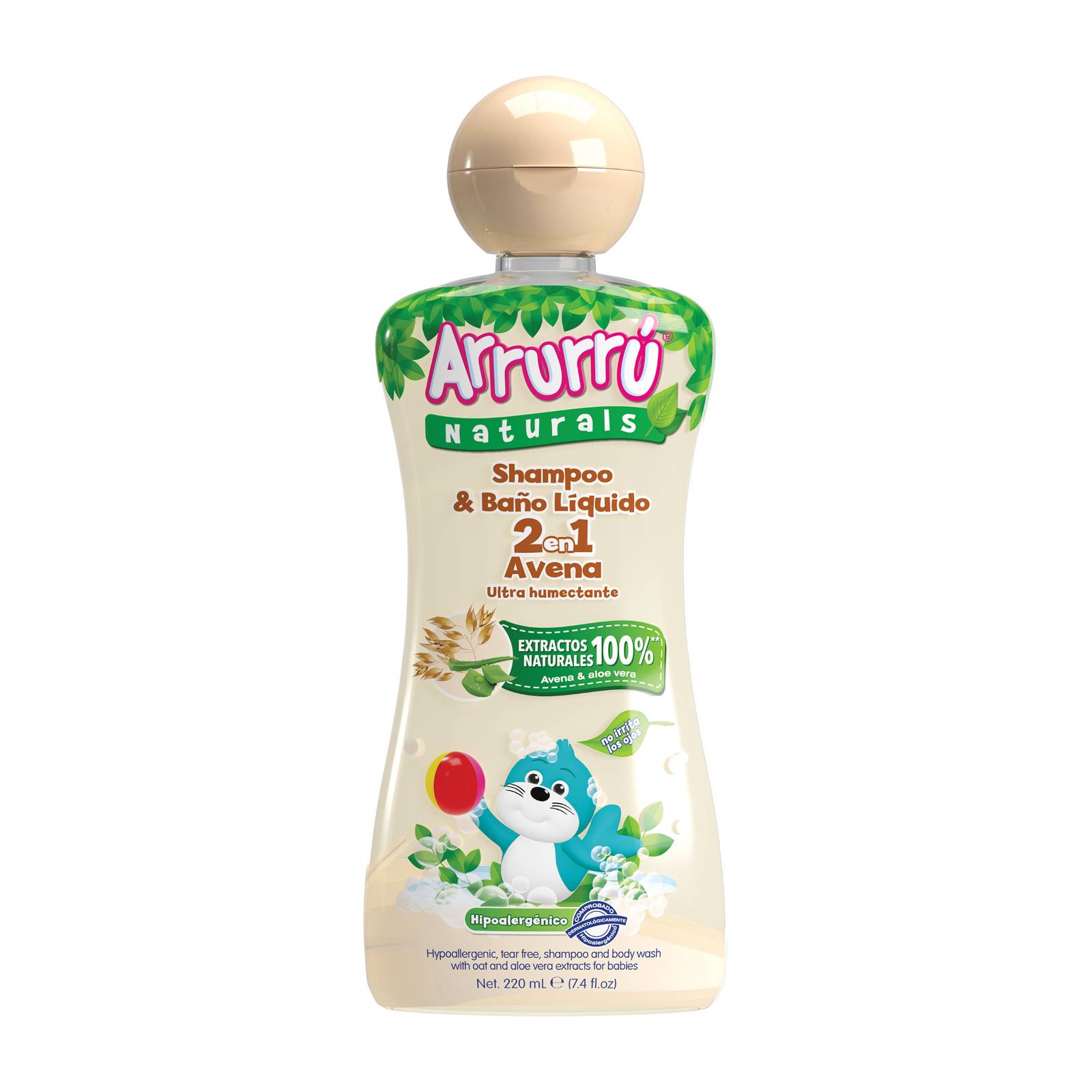 Champú 2 en 1 Avena Natural Arrurru 220 ml