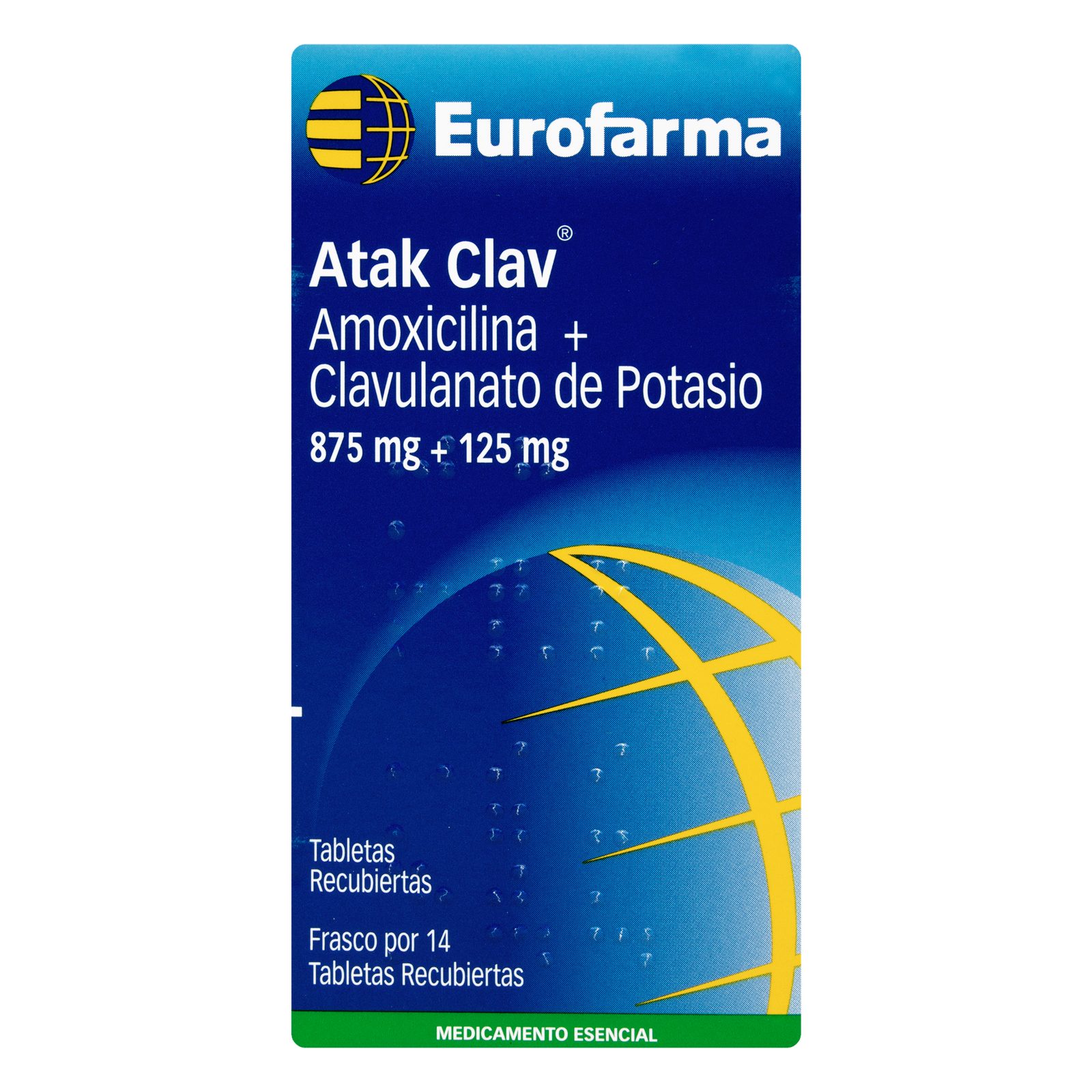 Atak CLAV 875 mg - Amoxicilina + clavulanato 14