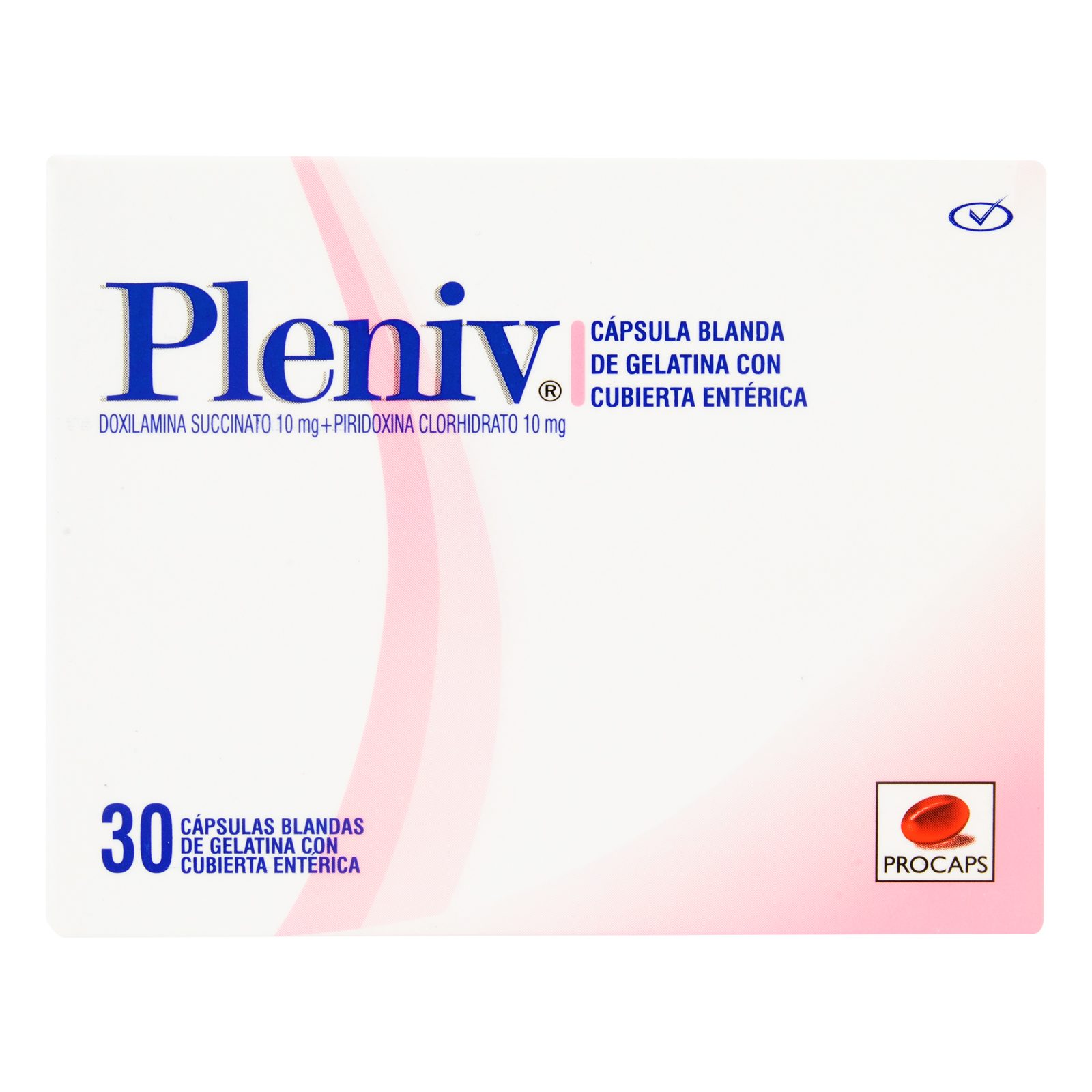 Pleniv 30 cápsulas blandas – Piridoxina y doxilamina succinato