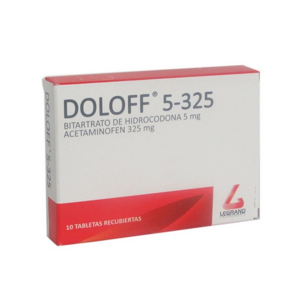 Doloff 5-325 – 10 tabletas (hidrocodona bitartrato y acetaminofén)