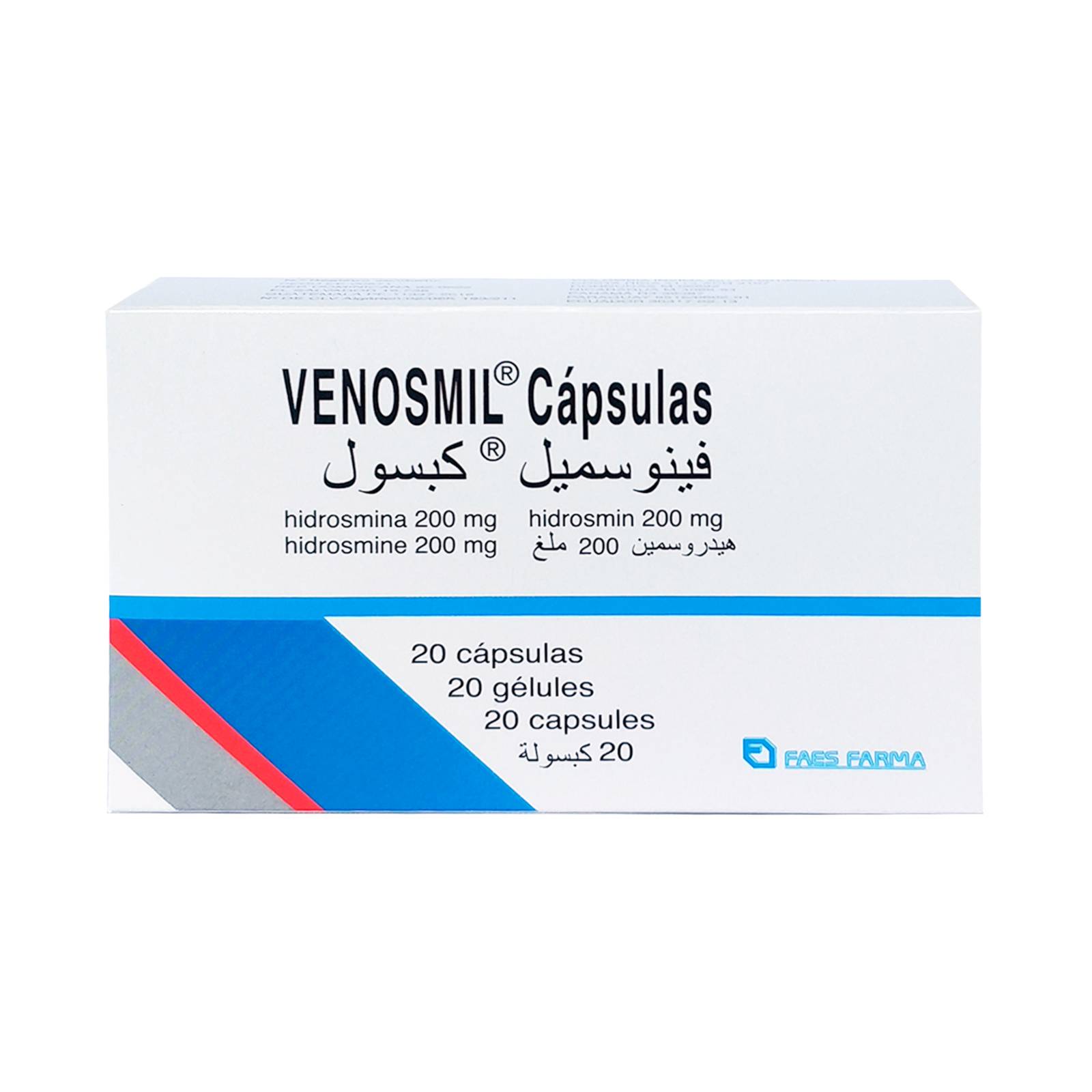 VENOSMIL 200 mg 20 cápsulas Hidrosmina 3%+