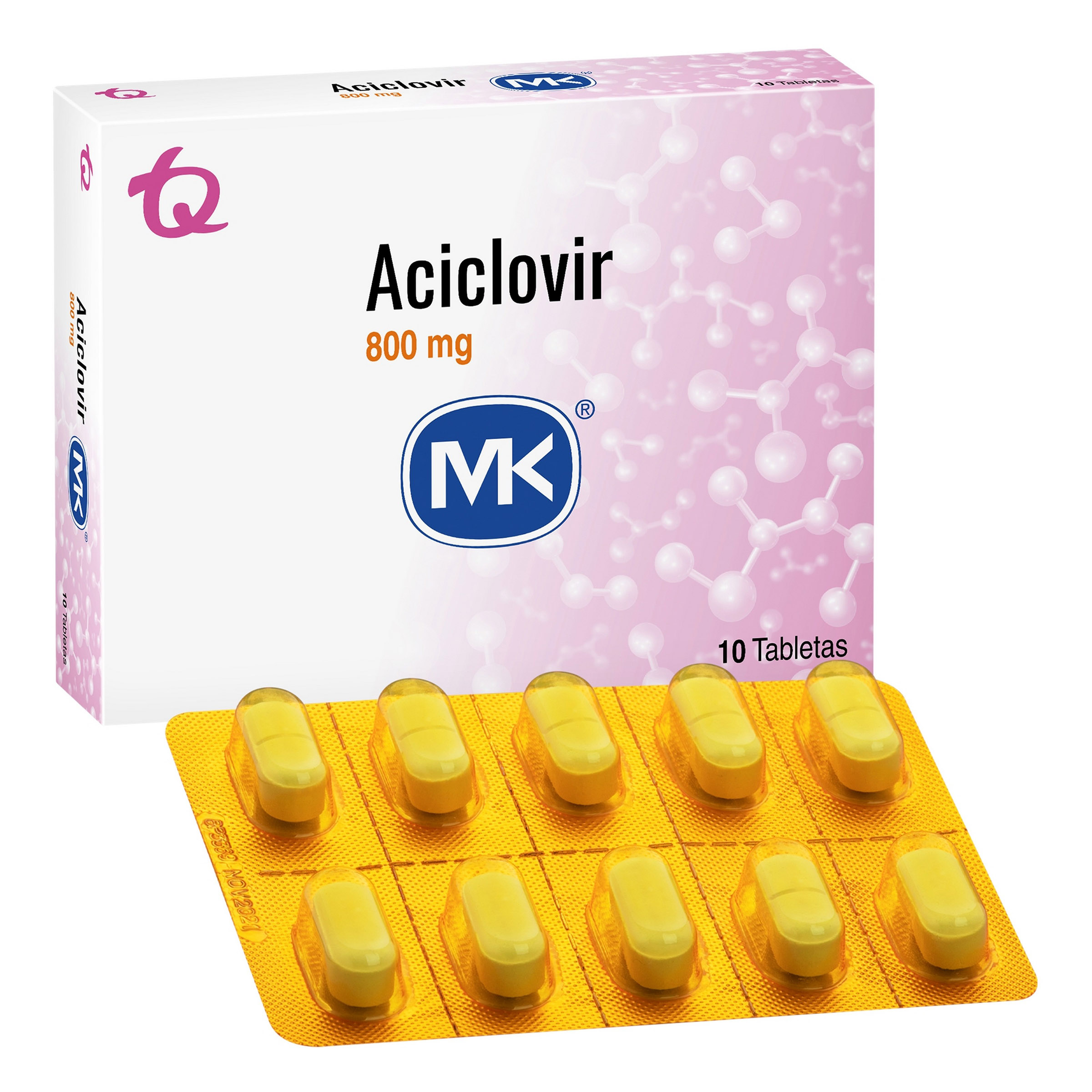 ACICLOVIR 800 MG 10 TABLETAS – TECNOQUIMICAS