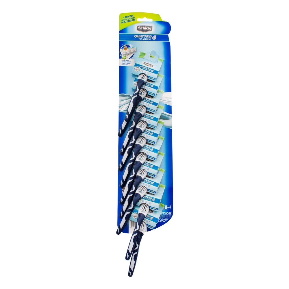 Schick Quattro – 10 Cuchillas para Maquinilla