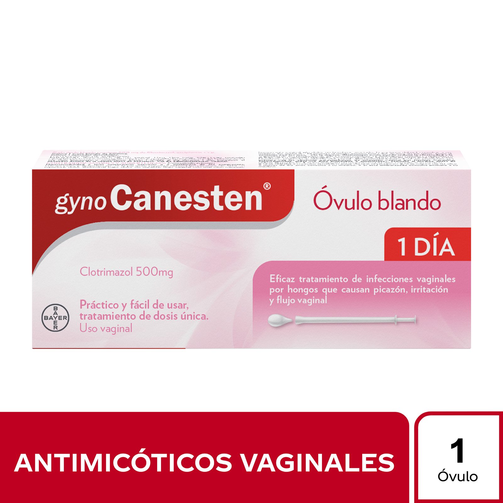 GynoCanesten 500 mg Ovulo Clotrimazol – 1 unidad
