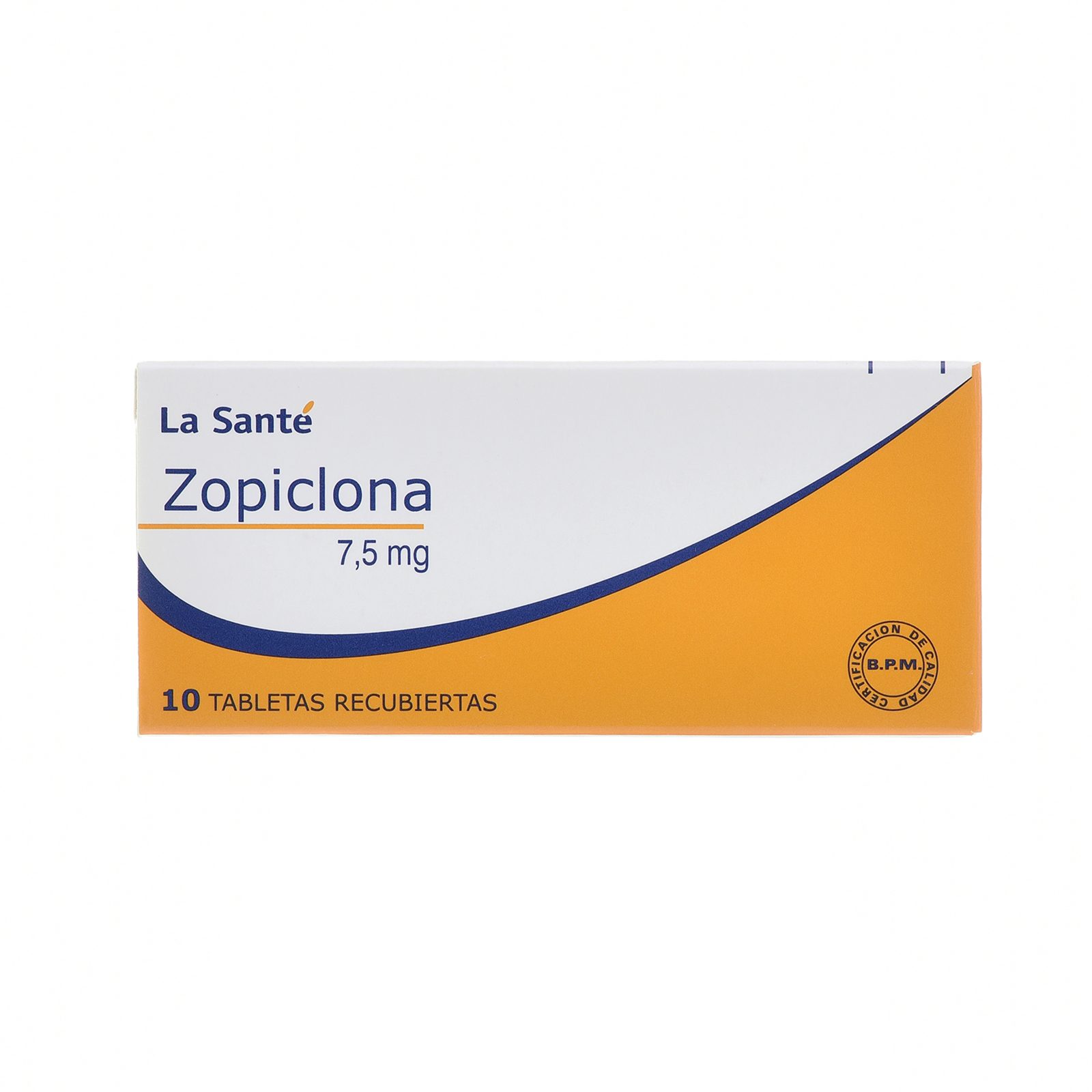 Zopiclona 7.5 mg - 10 tabletas (La Santé)