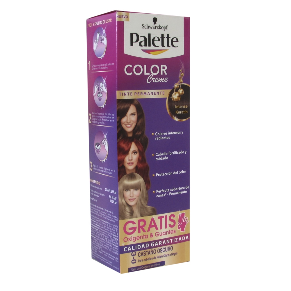 Palette ColCre Tubo 3-0 – Tinte Cabello Castaño Oscuro